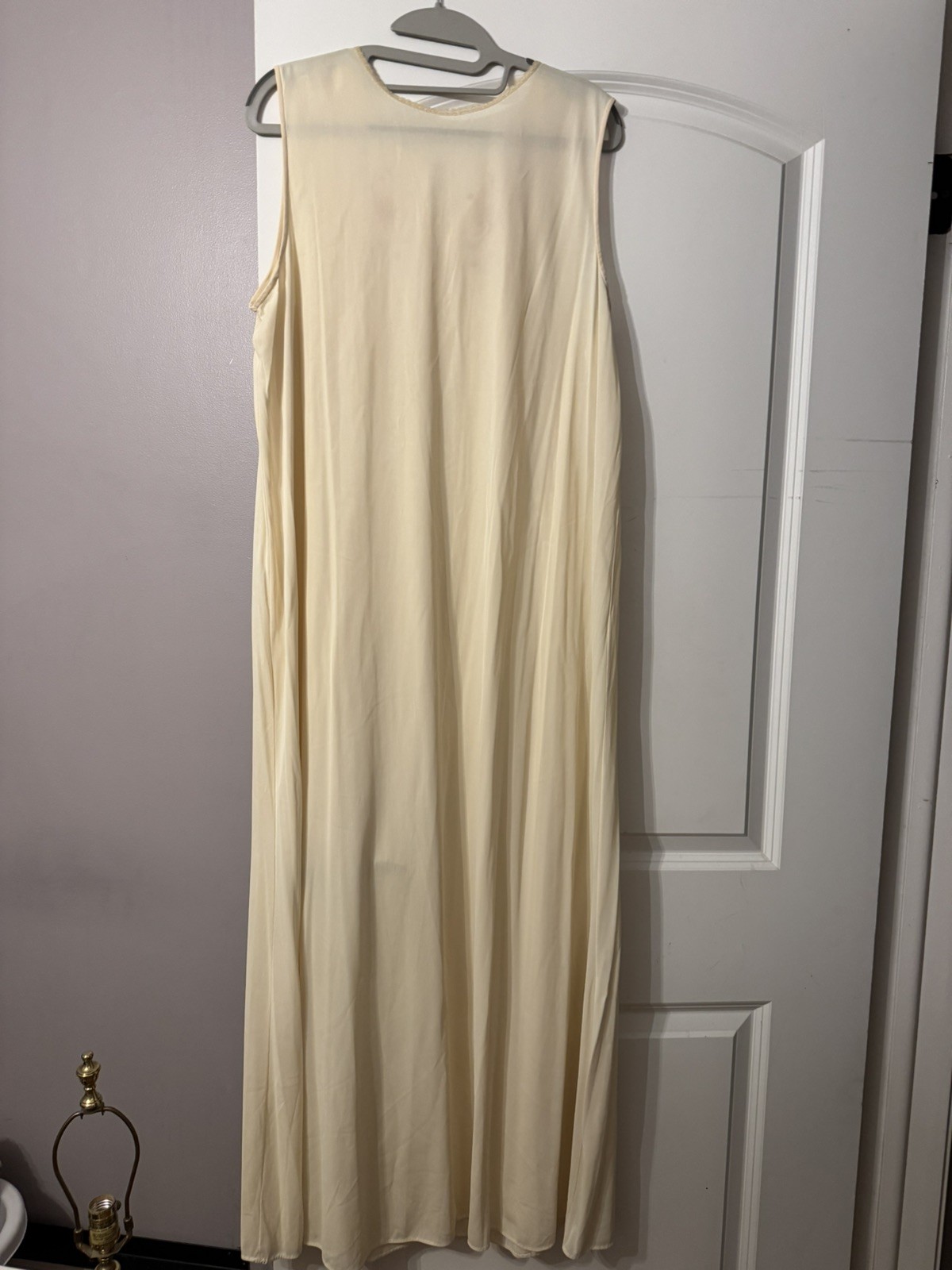 Vintage Sears 2pc Embroidered Bodice Long Nightgown & Robe Large 38/40
