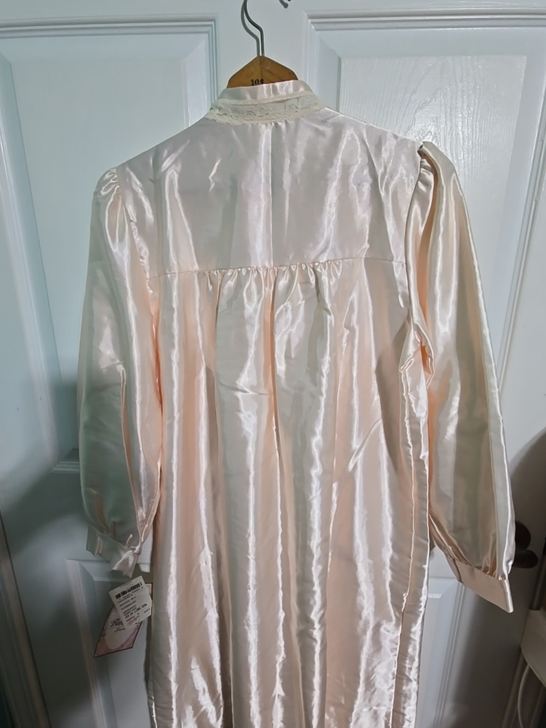 LONG Vintage Barbizon Peach Julia Night Gown Women Sz M 52&Prime;L Original Tags Model