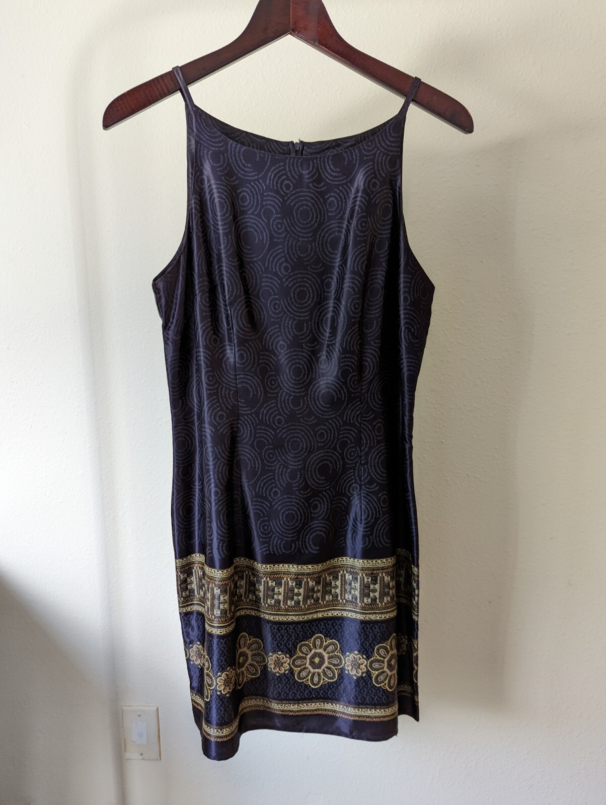 Vintage Breakin&rsquo; Loose Navy Mini Slip Dress Made In USA Size S