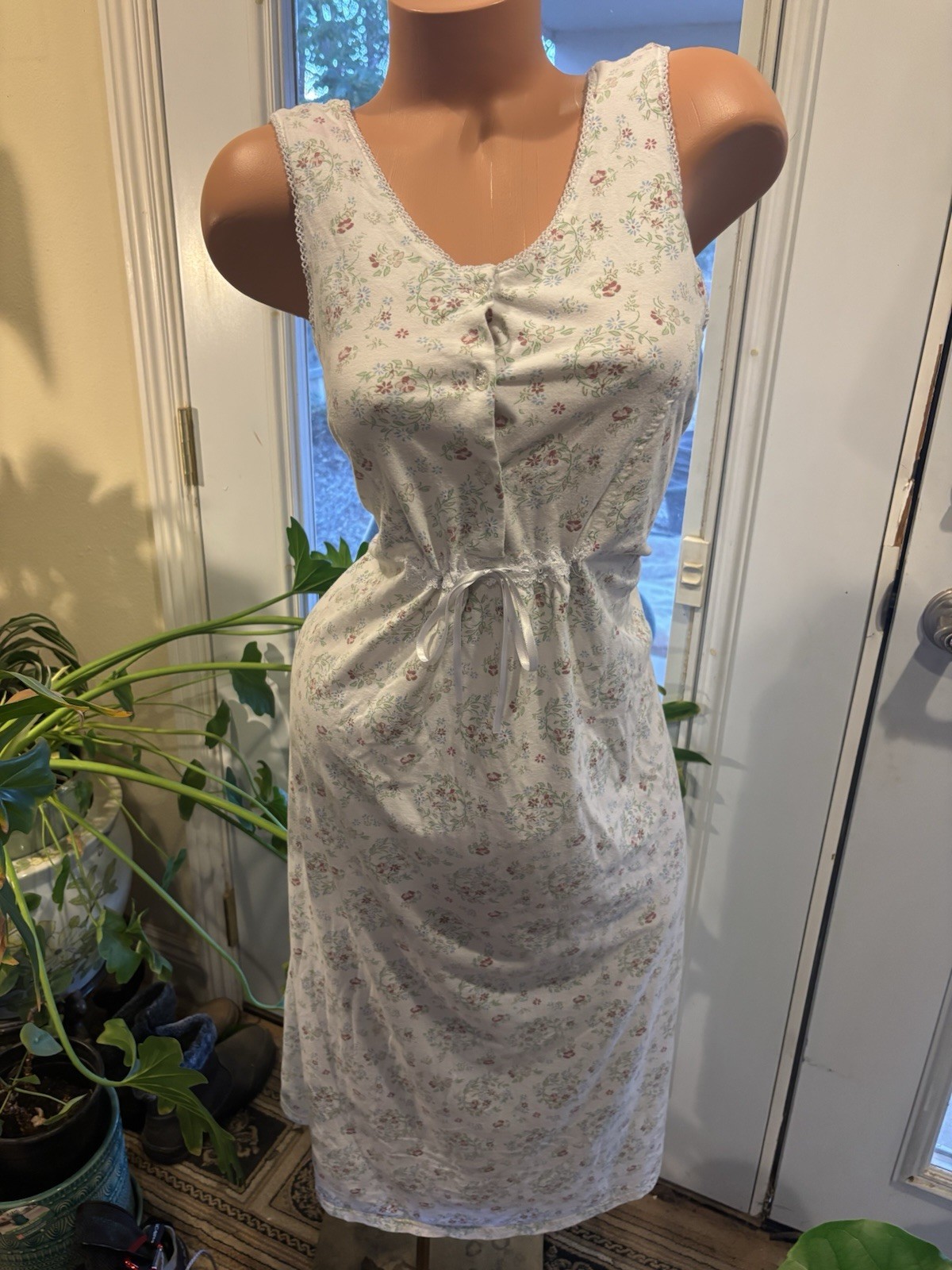 Laura Ashley Cottagecore Frilly Gown English Countryside Floral Long Nightgown M