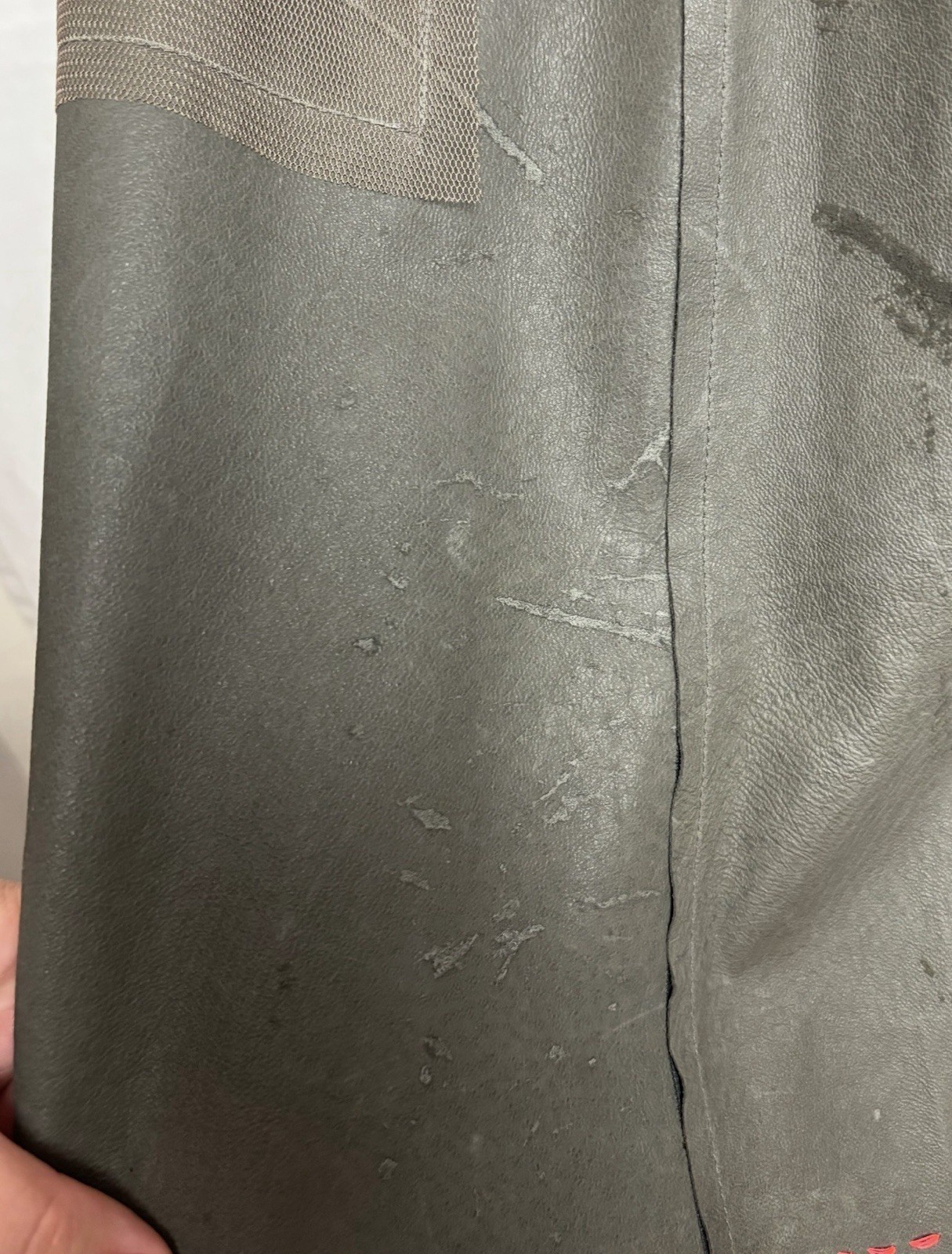 Rozae Nichols Suede Jacket w Belt Scalloped Hem Unique Boho Olive Green NWT