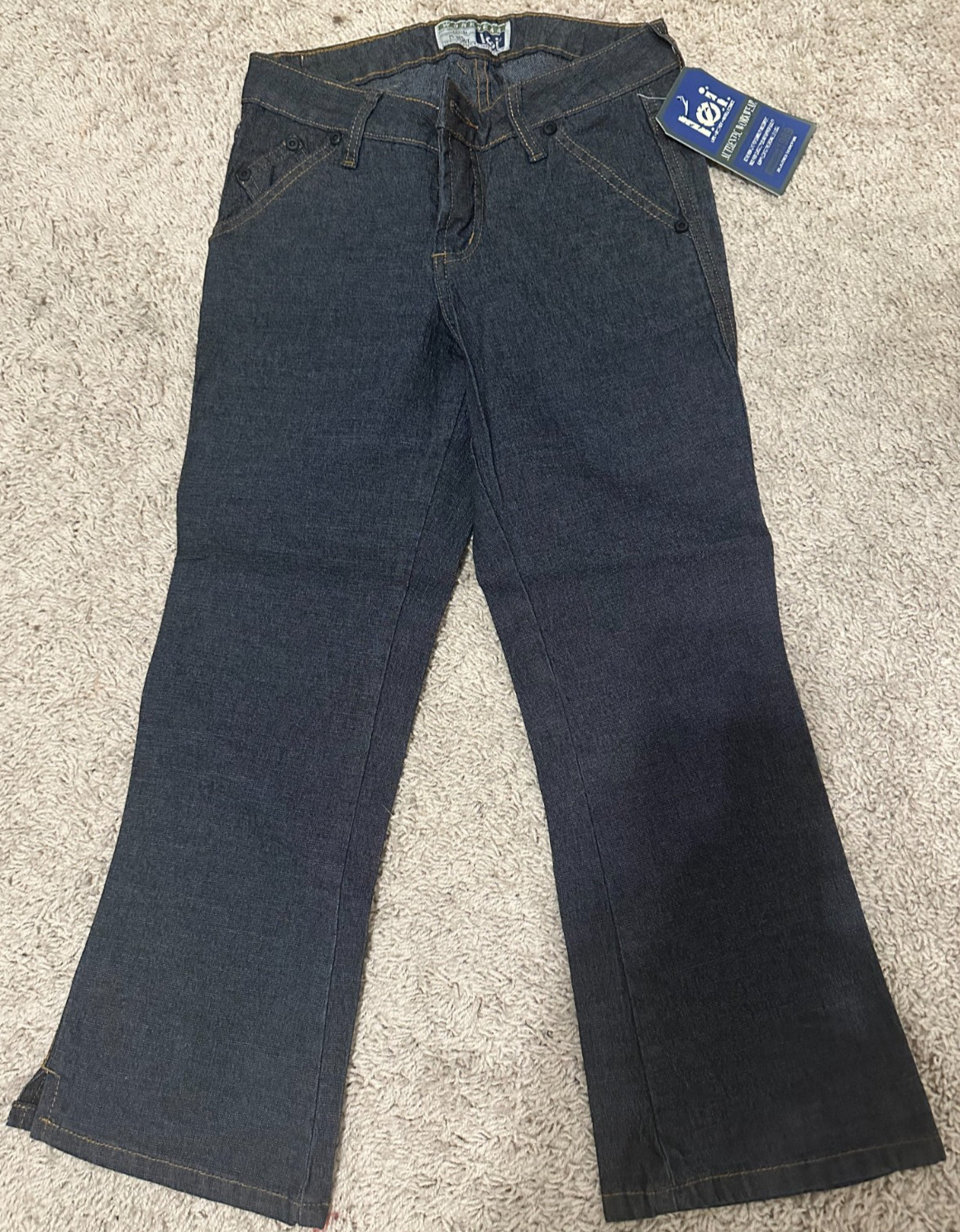 New NWT Vintage 90&rsquo;s Y2K 2000&rsquo;s L.E.I. LEI Cropped Tight Capri Jeans Pants SZ 3