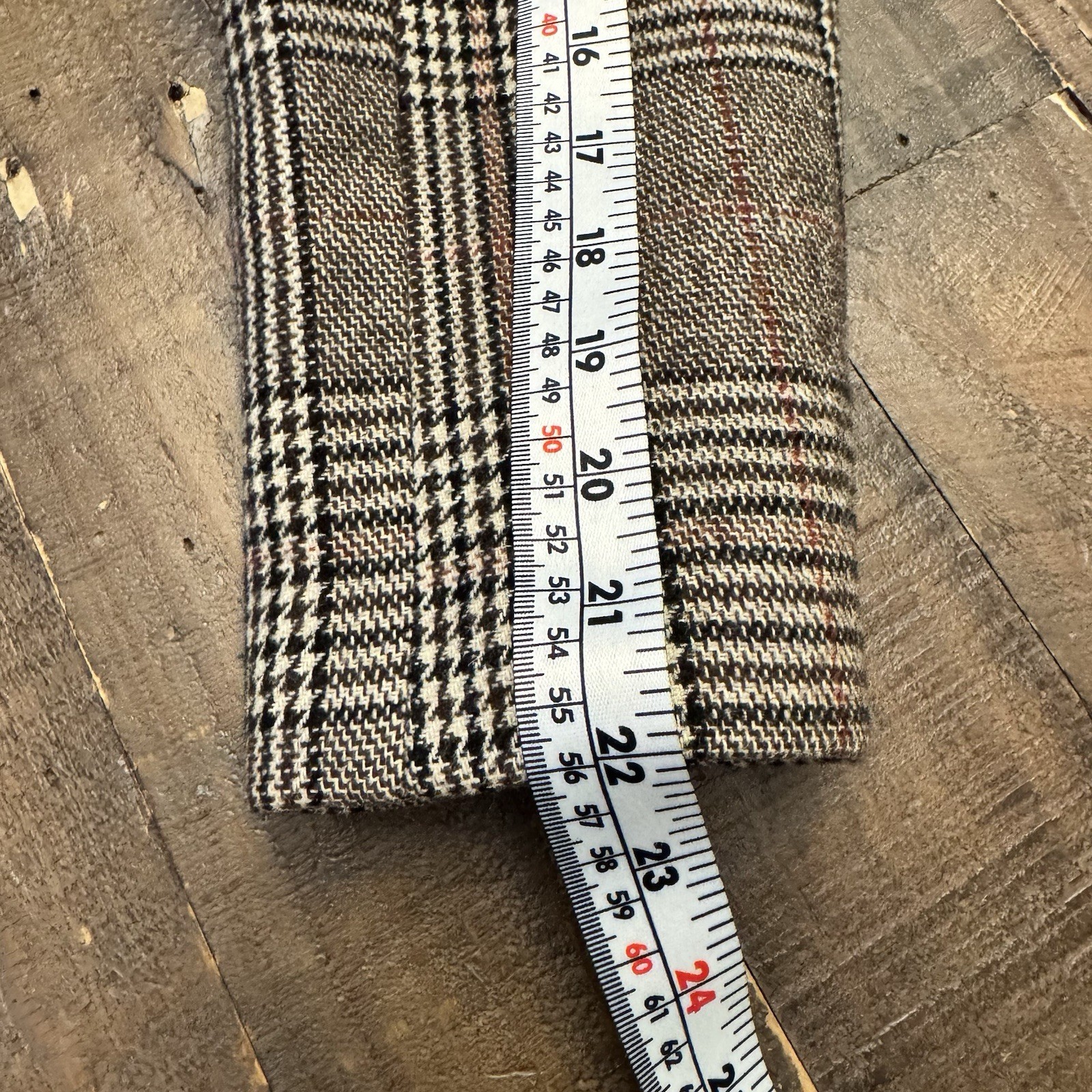 VTG Elli Modes Wool Belted Wrap Coat Women&rsquo;s 9/10 Glen Plaid Equestrian Germany