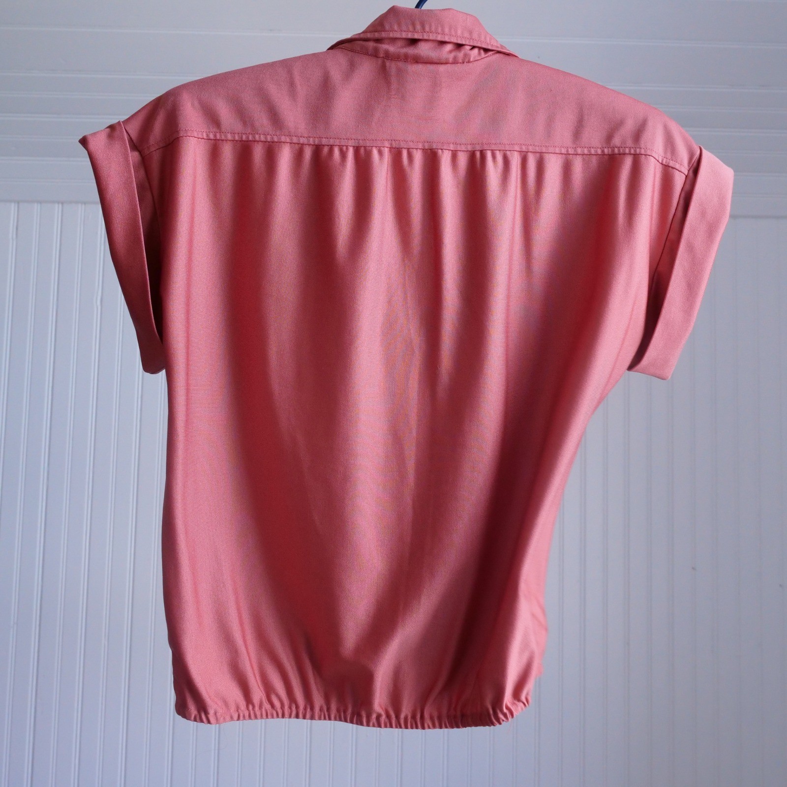 Vintage 1970s/80s Ship &lsquo;n Shore copper colored nylon crop top