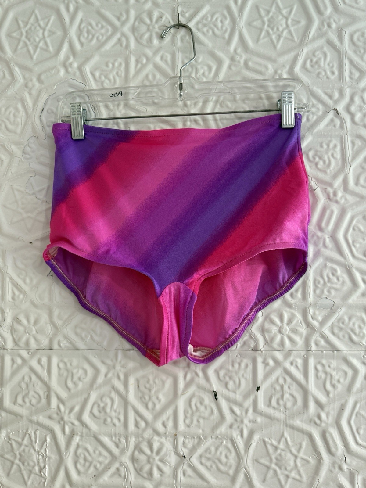vintage 1980s NWT Jantzen bathing suit rainbow boho size 14 2 piece summer