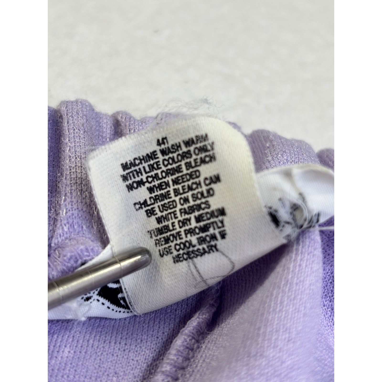 Lady Devon Vintage Lilac Purple Elastic Waist A-Line Skirt Textured Pastel XL