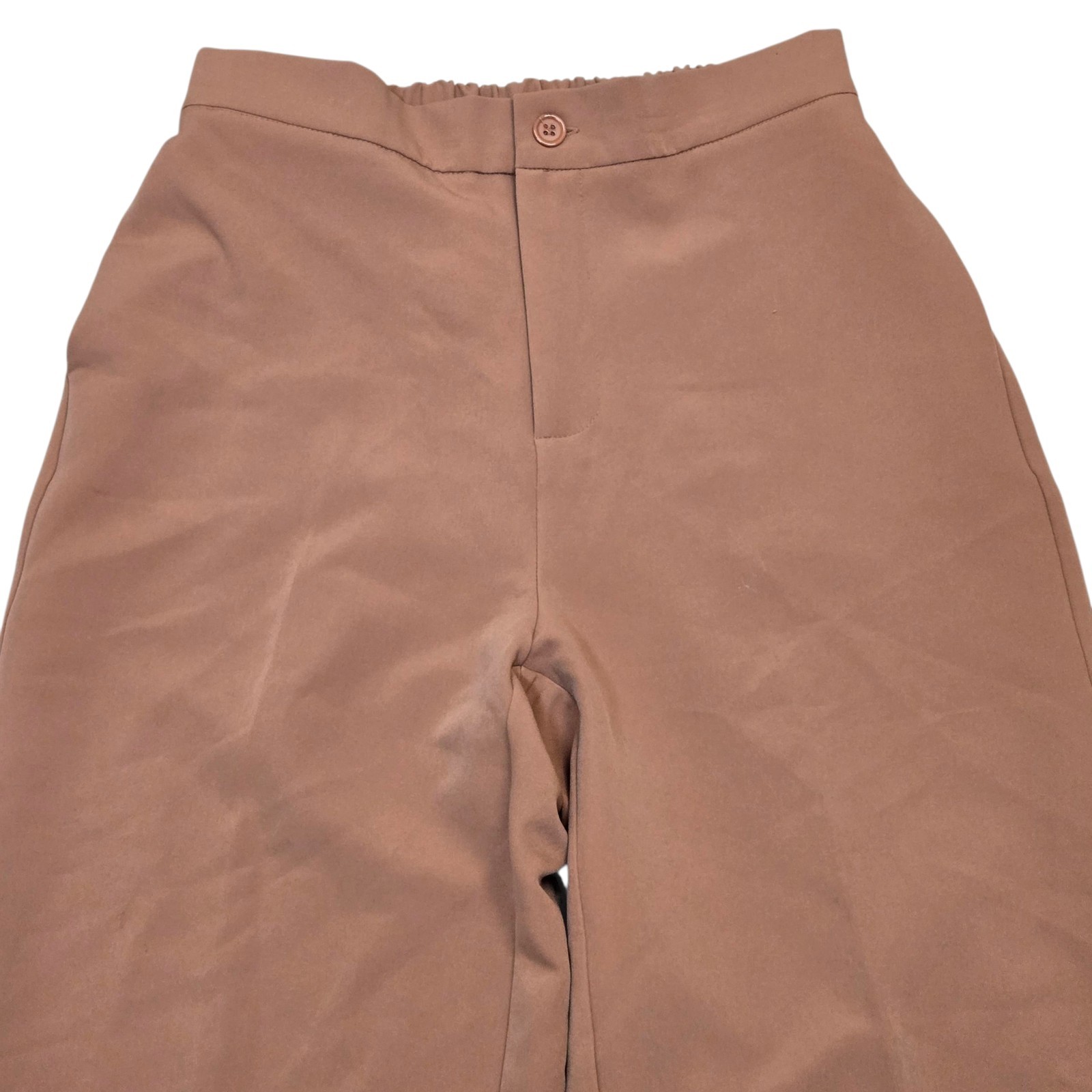 Luvamia 70s Pant Wide Leg Polyester Hi Waist Pockets Women Petite M 28×24