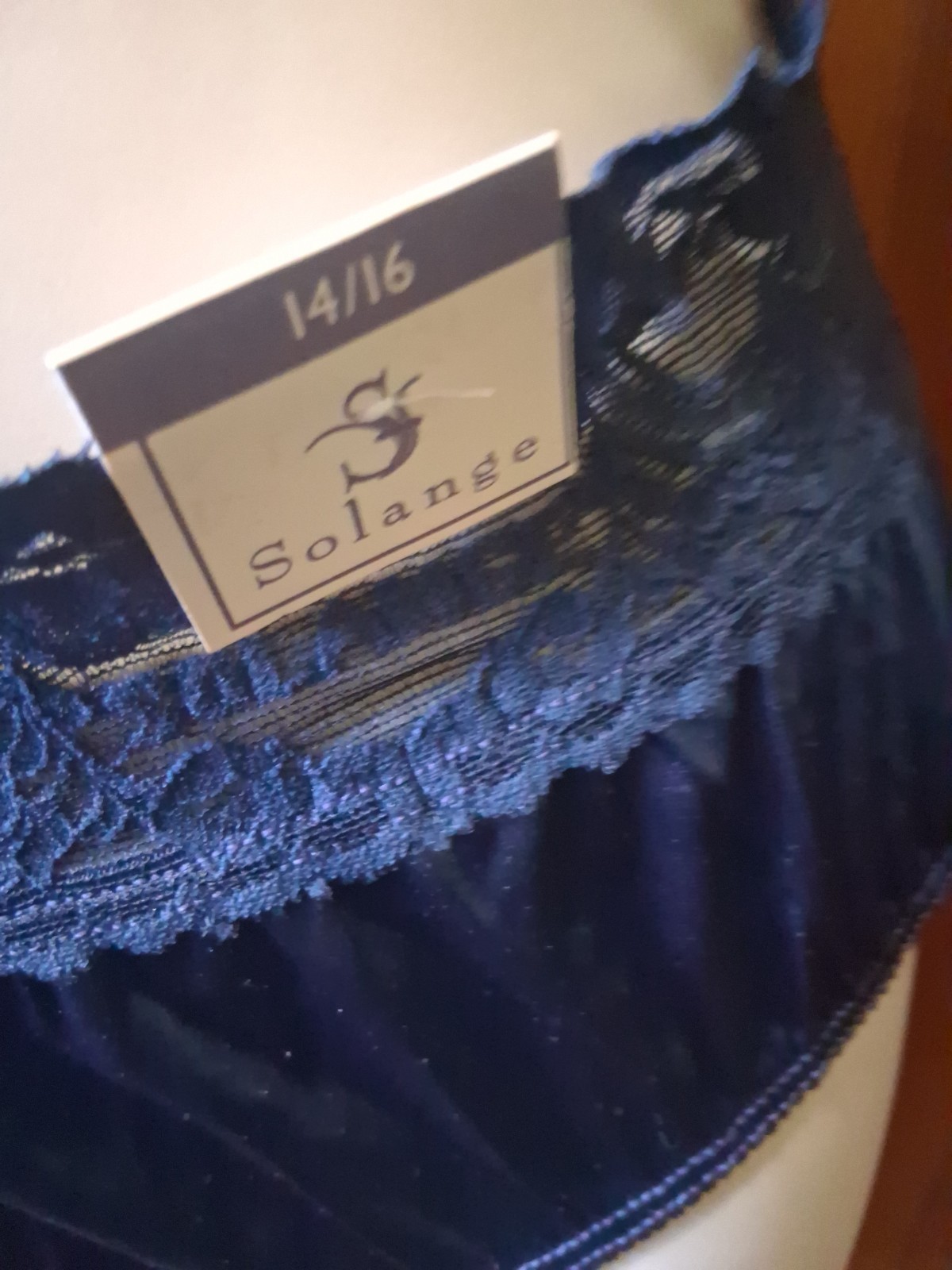 Vintage Solange SECOND SKIN Satin Full Brief Granny Panties, Sz 14/16, New