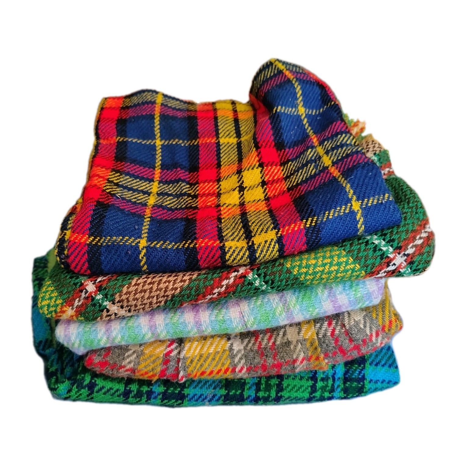 Vtg LOT OF 6 1960s 70s Wool Plaid Mini Skirts Dress Handmade Preppy School Girl