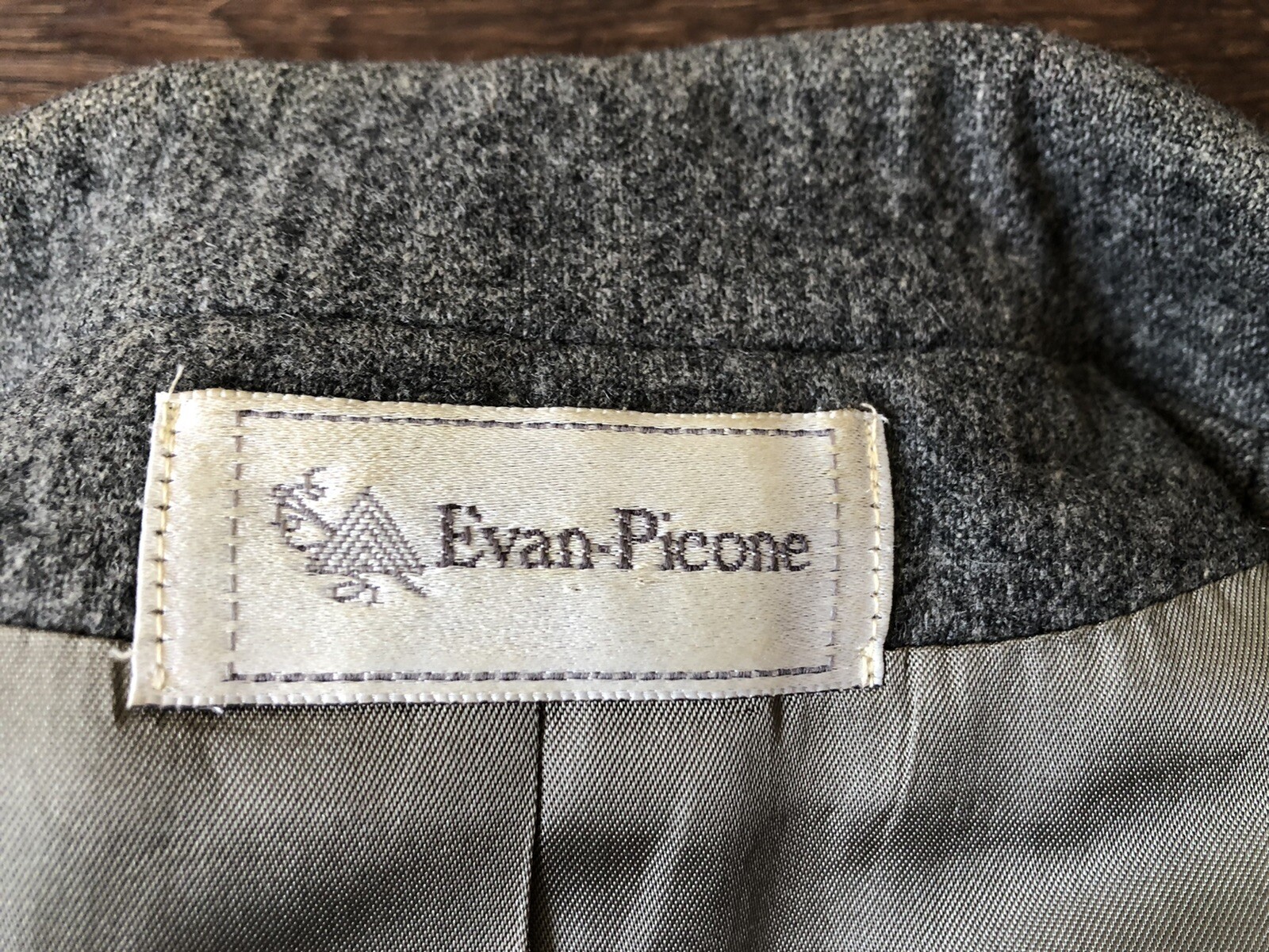Vintage &rsquo;80s Evan Picone Classic Heathered Gray Blazer Dark Academia Preppy S/M