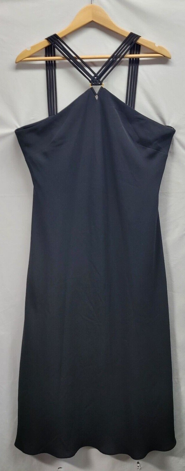 Vintage Y2k 90s Jones Wear Dress Size 16 Black Strappy Midi (ish) Prom HOCO Wedd