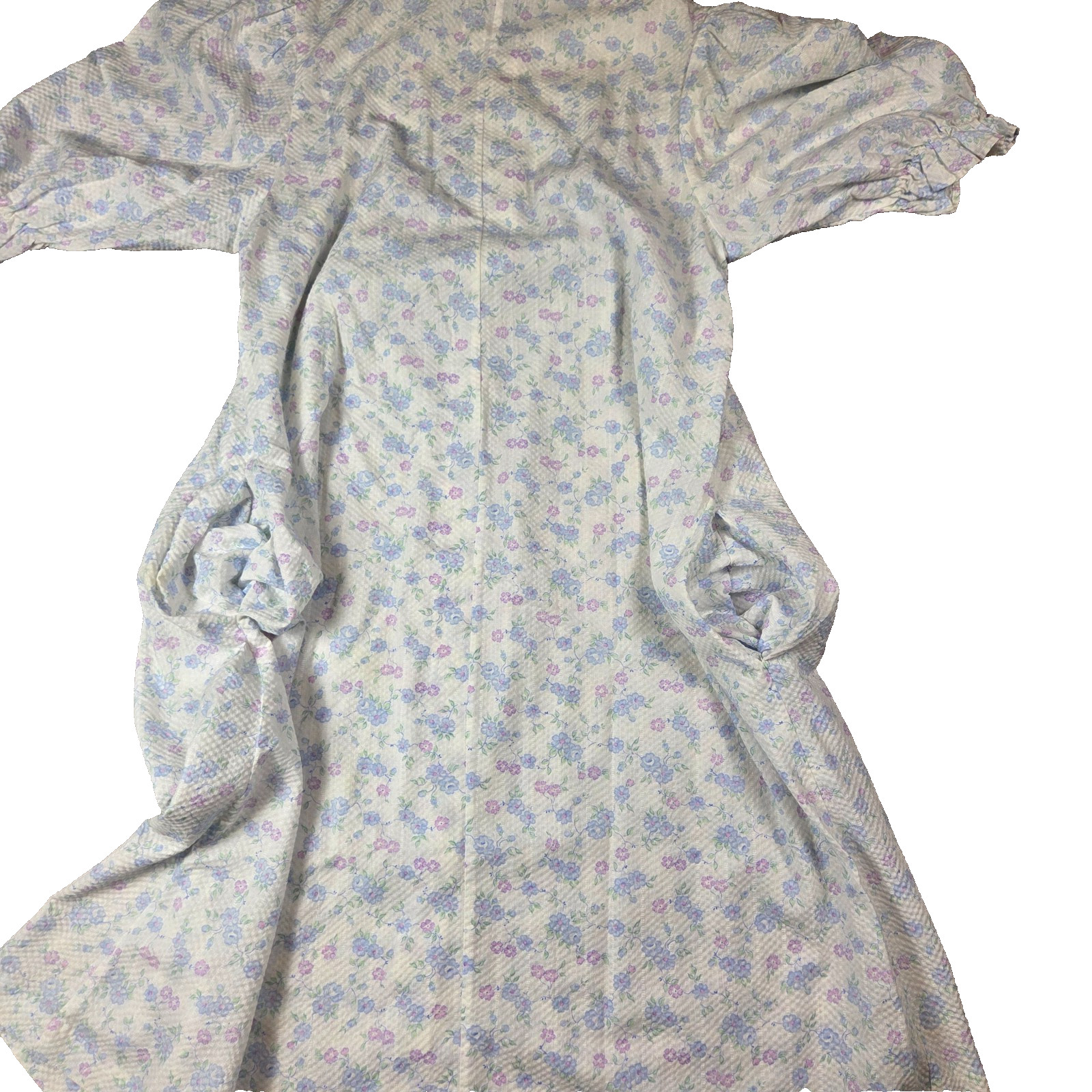 VTG Gilligan & O’Malley Floral Robe Gown Short Sleeve with Pockets & Snaps