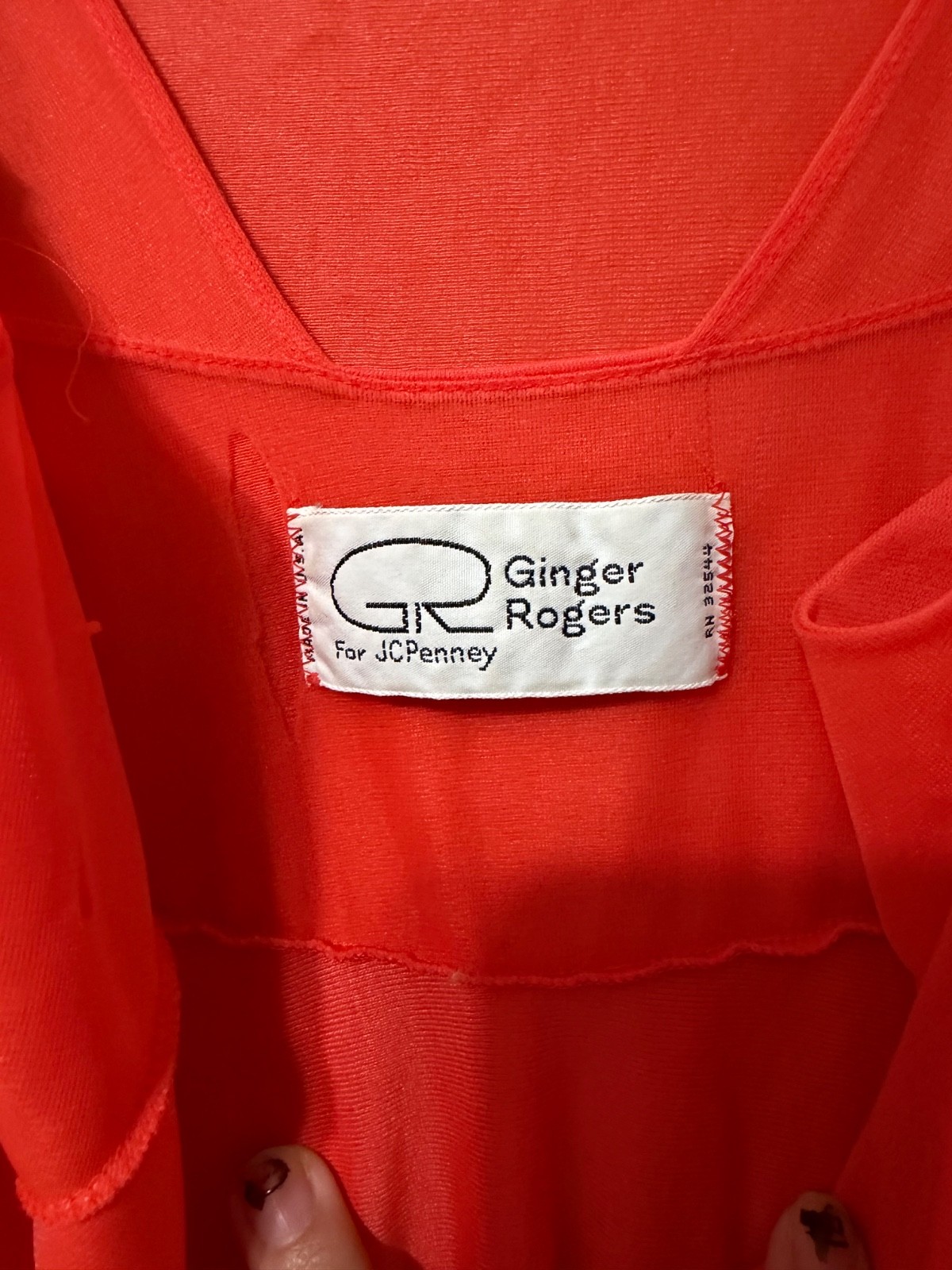 Vintage Ginger Rogers for JCPenny orange gown by with floor length jacket