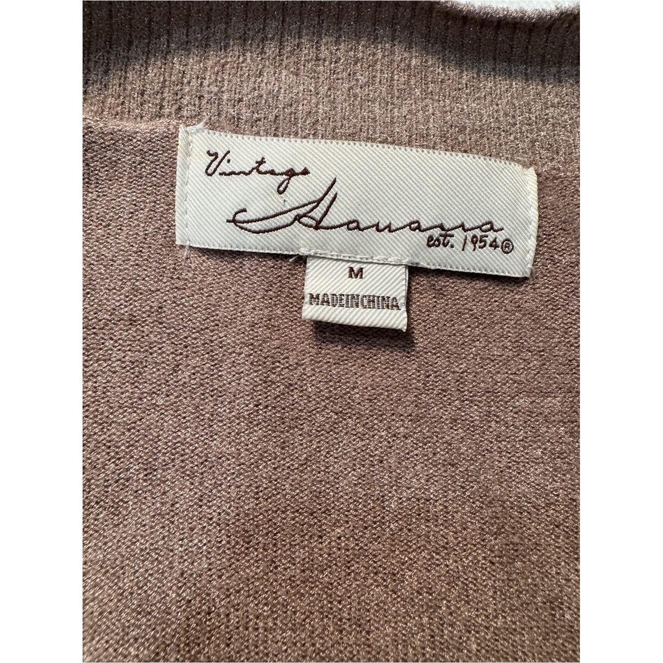 Vintage Havana -Women&rsquo;s Cozy Cardigan Sweater – Tan/Light Brown – Size M