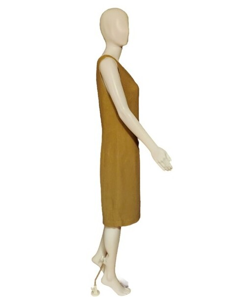 Vintage Emanuel Ungaro Sleeveless Burlap Sheath Dress Size 10