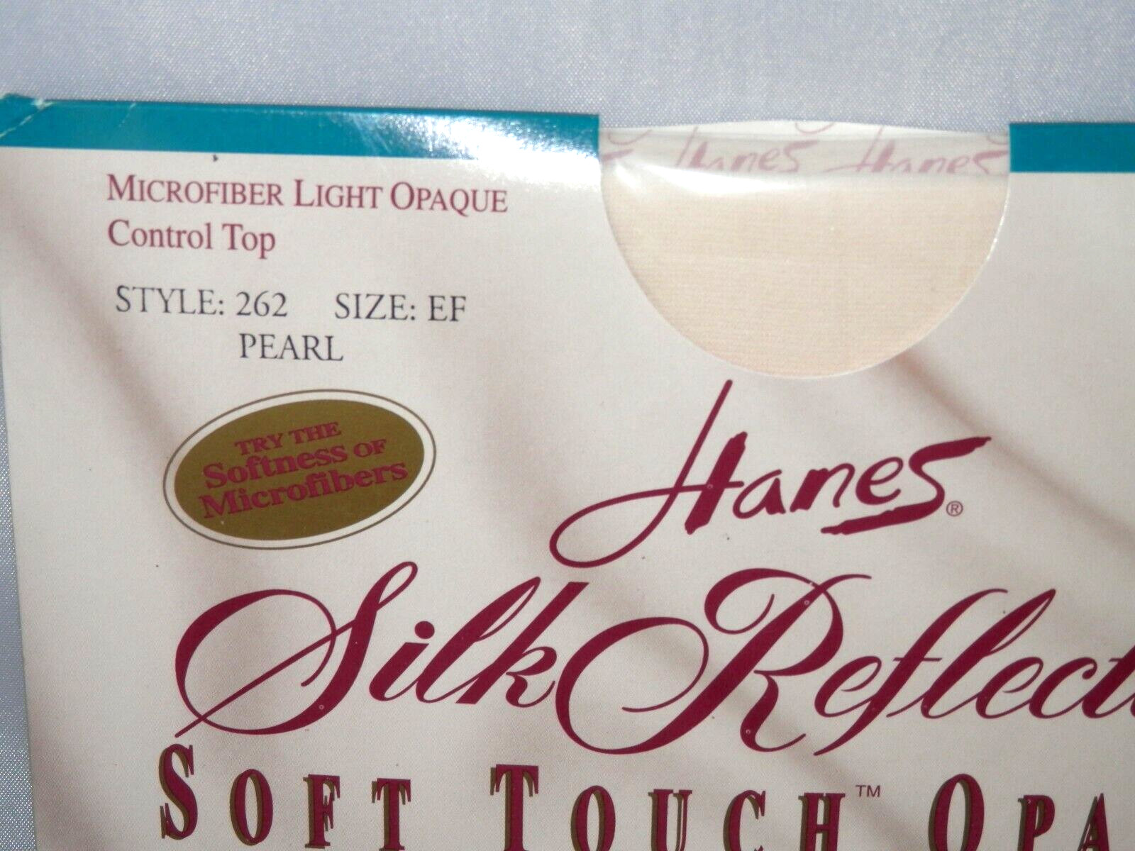 2 Pair Vintage Hanes Soft Touch Opaque Pantyhose Size EF Pearl Navy Microfiber
