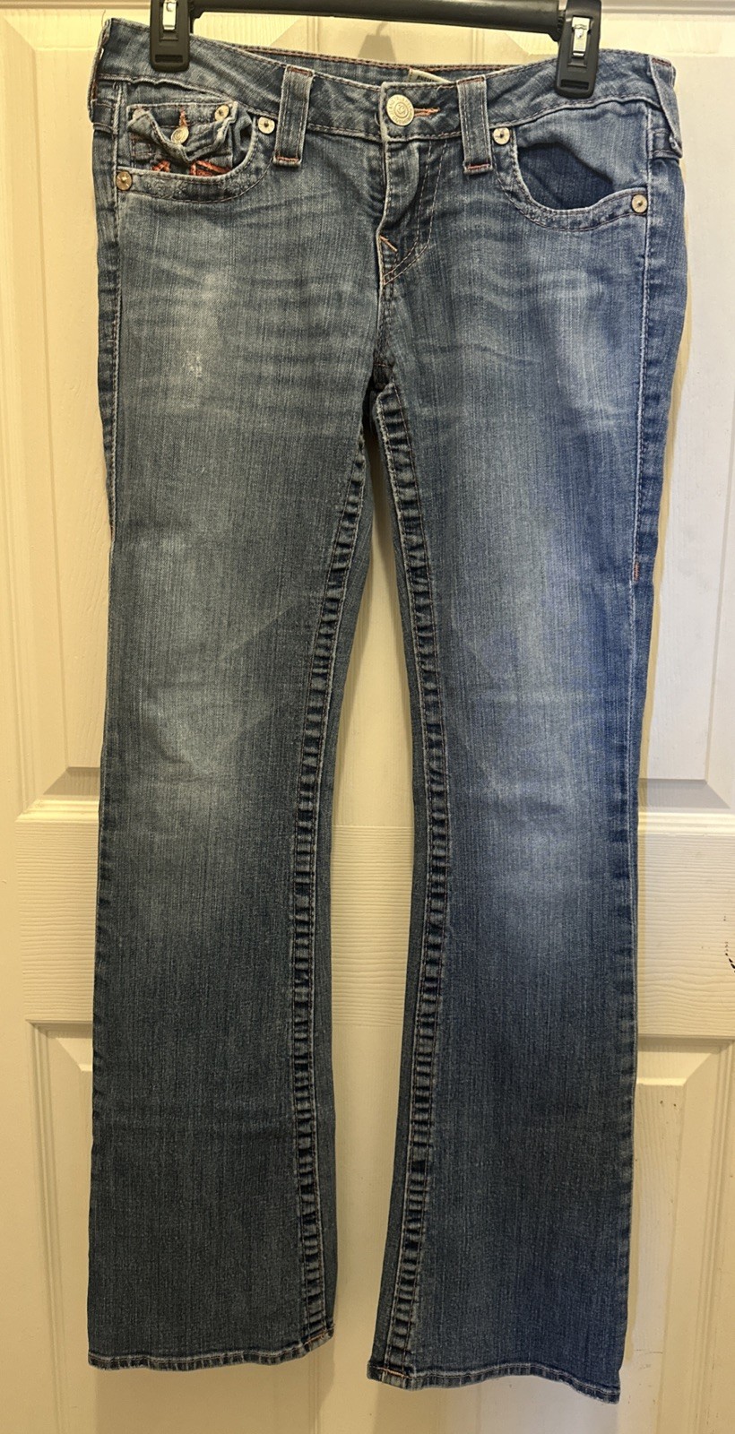 Vintage True Religion Jeans Women’s Size 28 Bootcut Rn 112790 Back Flap Pockets