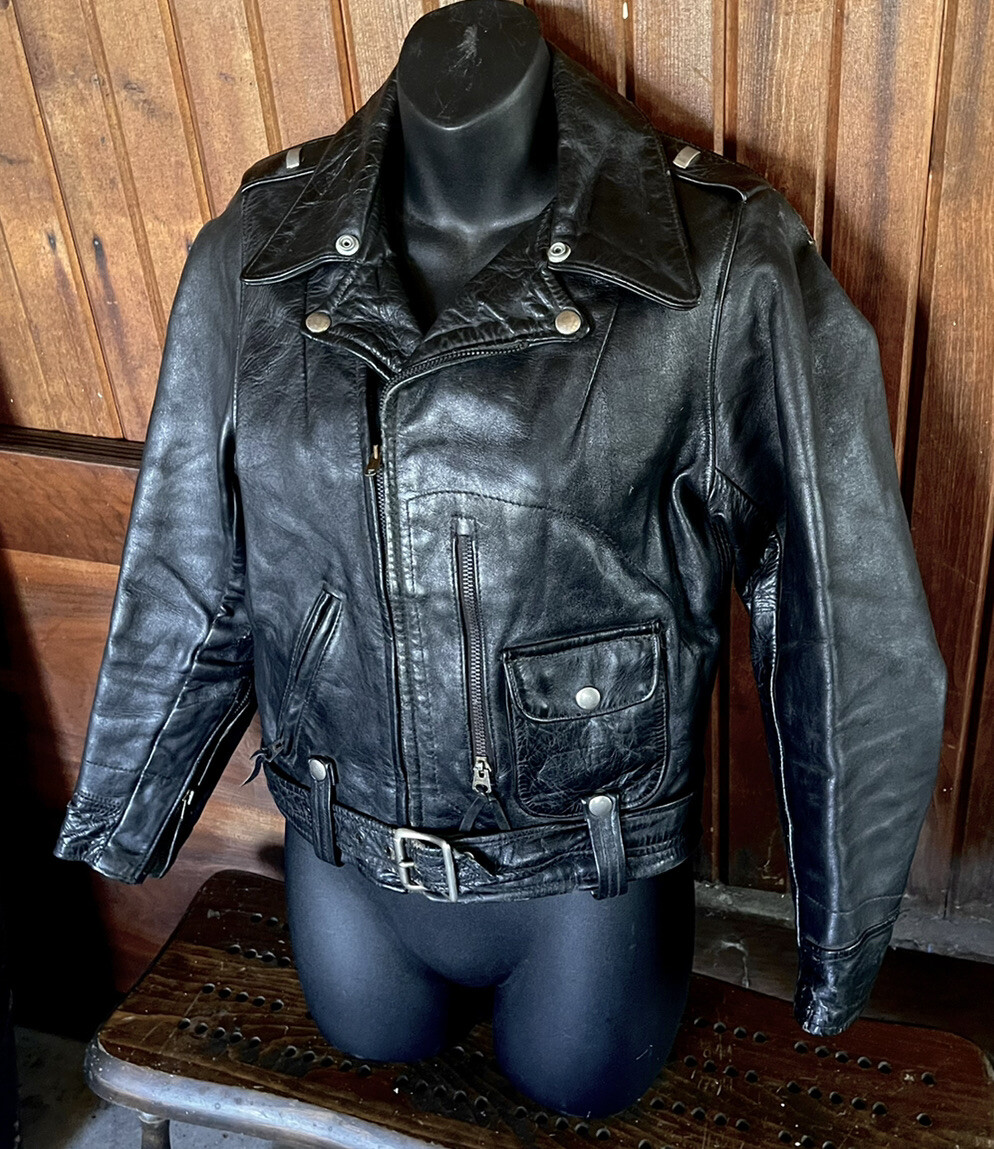 Buco J-12 J-14 Horsehide Leather Jacket 40s 50s Moto S Biker Vintage D Pocket 24
