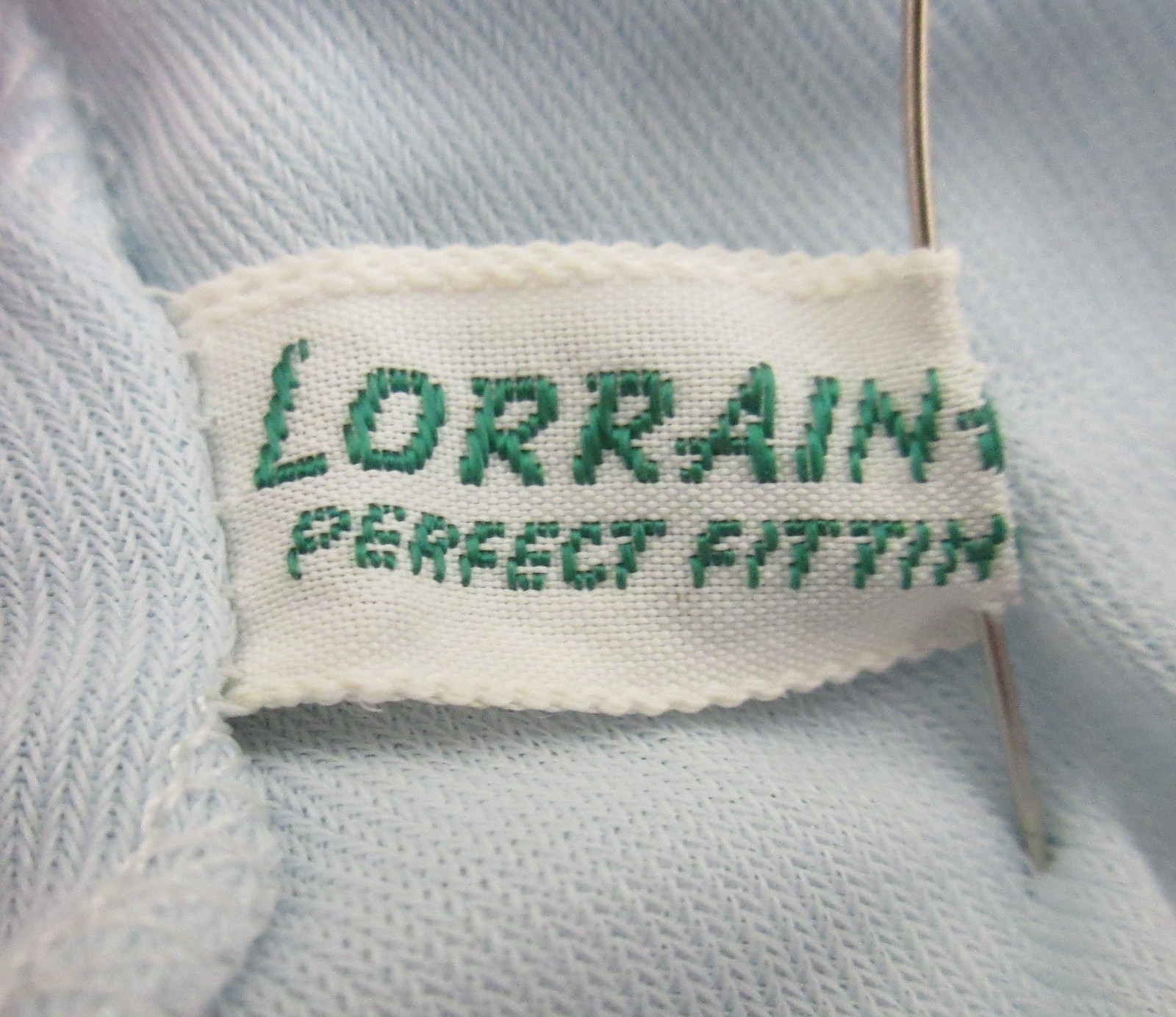 1950&rsquo;s BED JACKET LORRAINE Sheer BLUE nylon LACE overlay size MEDIUM 36/38 USA