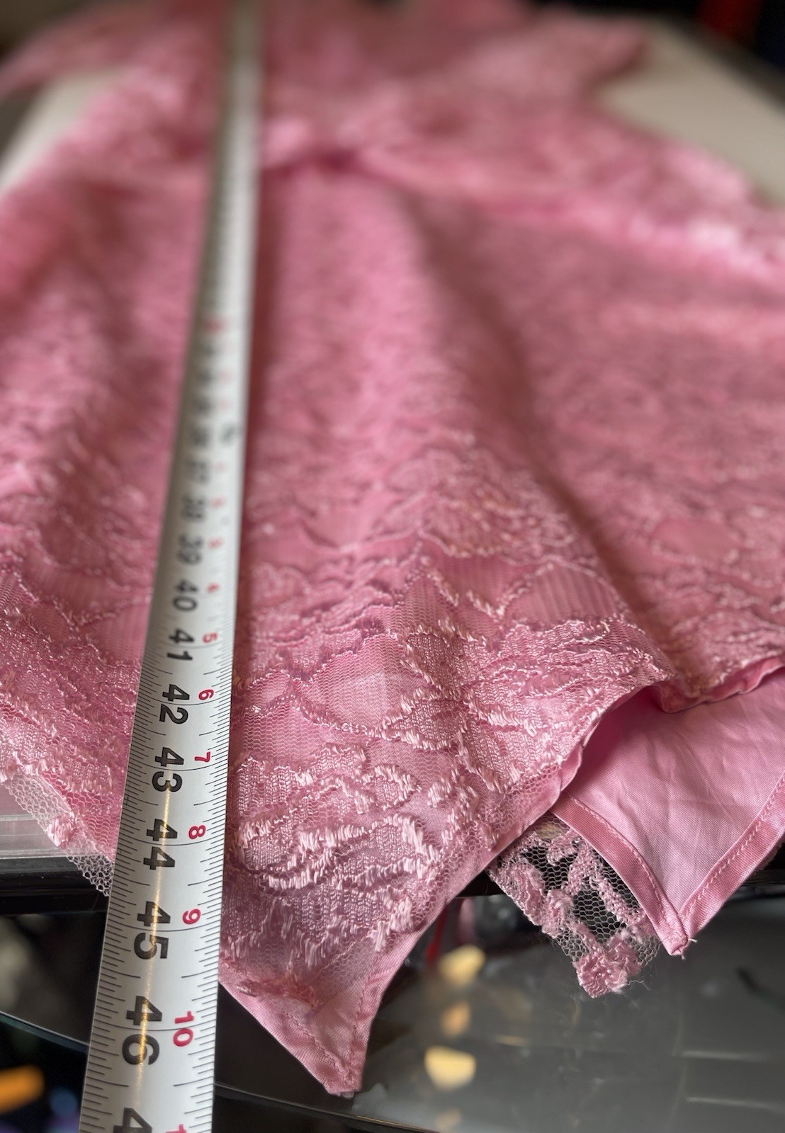 Vintage Pink Lace 1980s Special Occasion Prom Handmade
