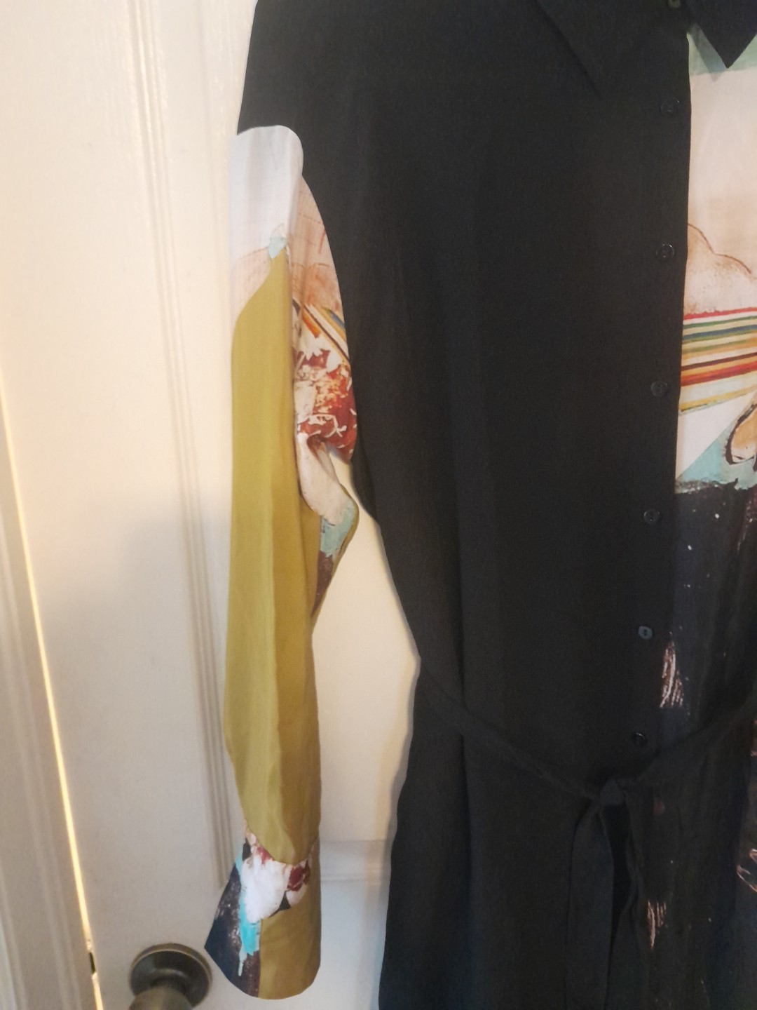 Vintage European Button Down Unique Design Dress Below Knee EU40/ US 8. B14