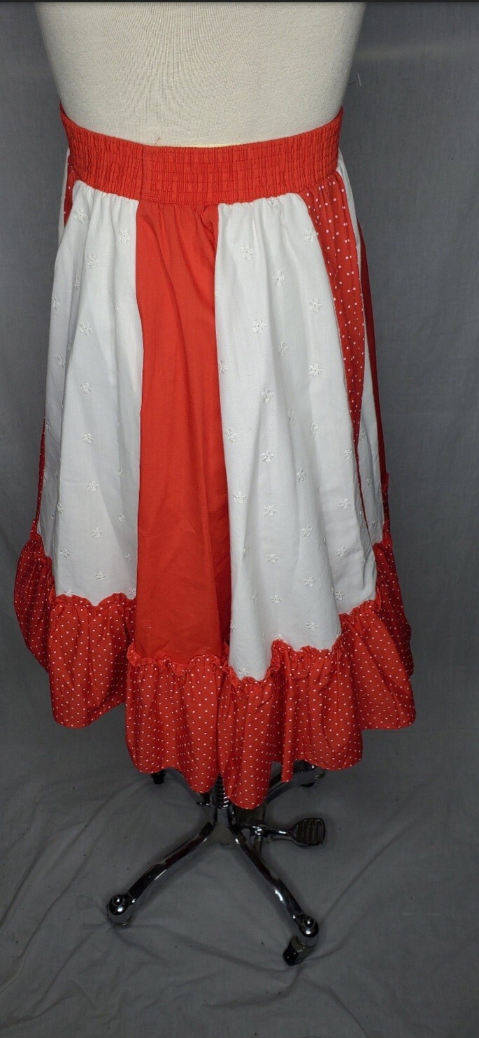 Vintage 1960s Partners Please Malco Modes Red And White Skirt Square Dance Med