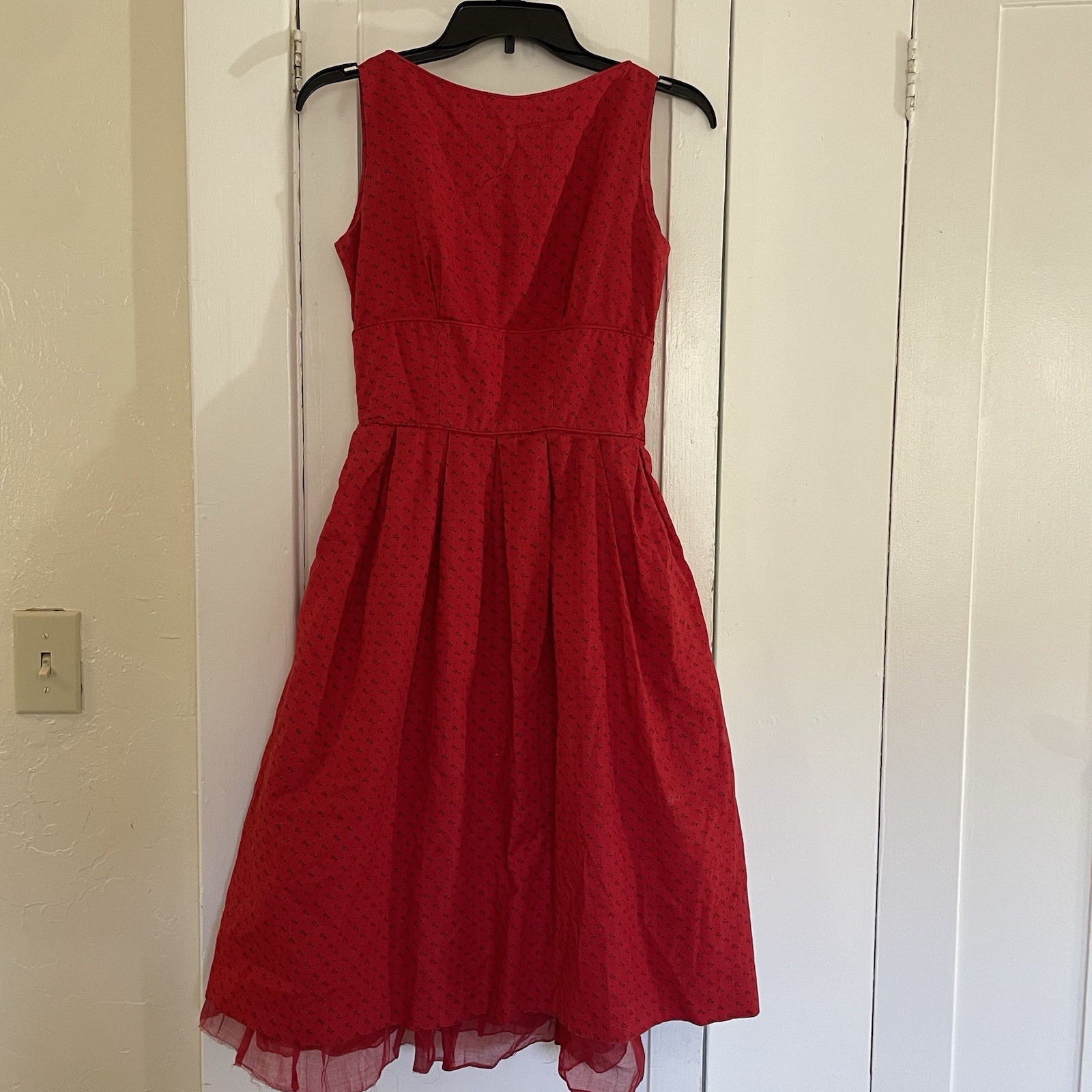 Vintage Lanz Red Fit And Flare Dress