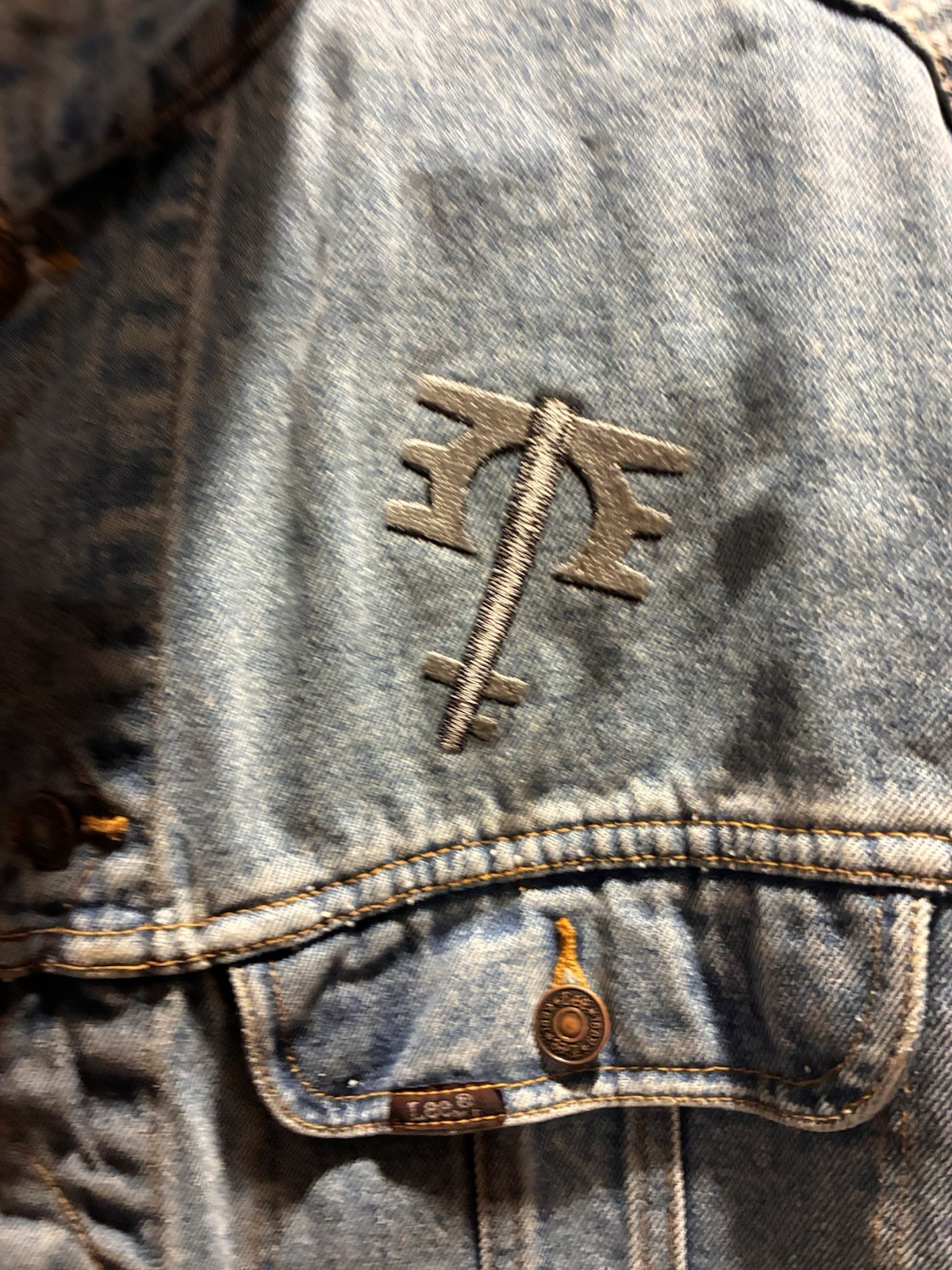 Vintage 90s MELISSA ETHERIDGE Chrome Plated Lee Denim Tour Jean Jacket XL Size