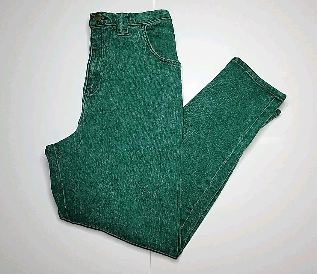 Vintage BonJour Mom Jeans Women&rsquo;s Size 9 10 Stone Wash Green Denim Bareback 80s