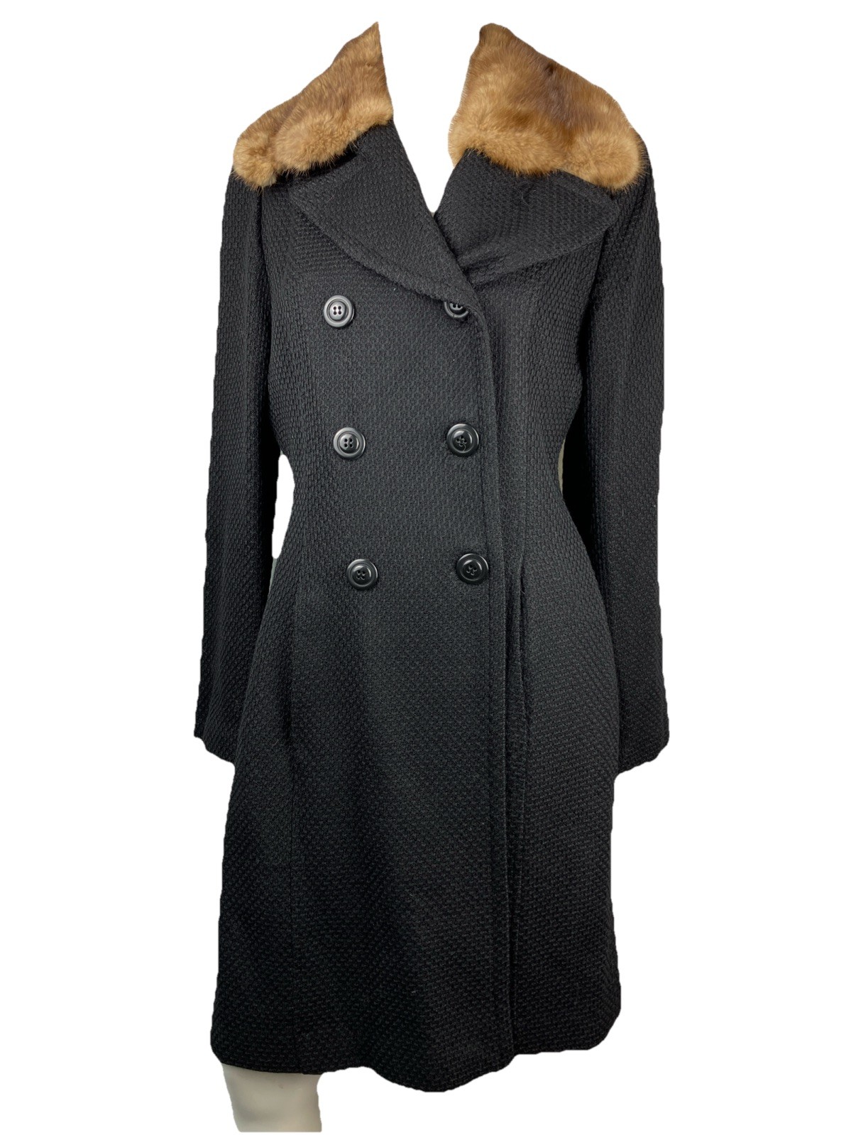 Vintage 90s Grunge Valentino Garavani Jacket Sable Collar 1990s