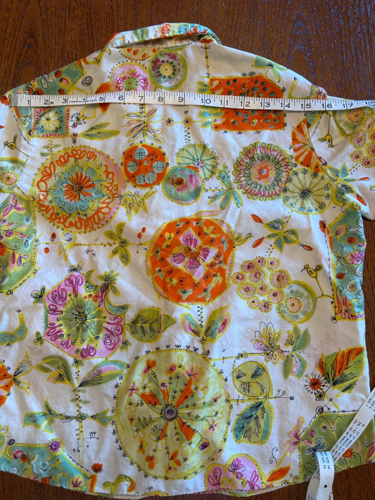 Vintage 50s 60s Cotton Novelty Print Blouse Top XS/S Mid Century Rockabilly