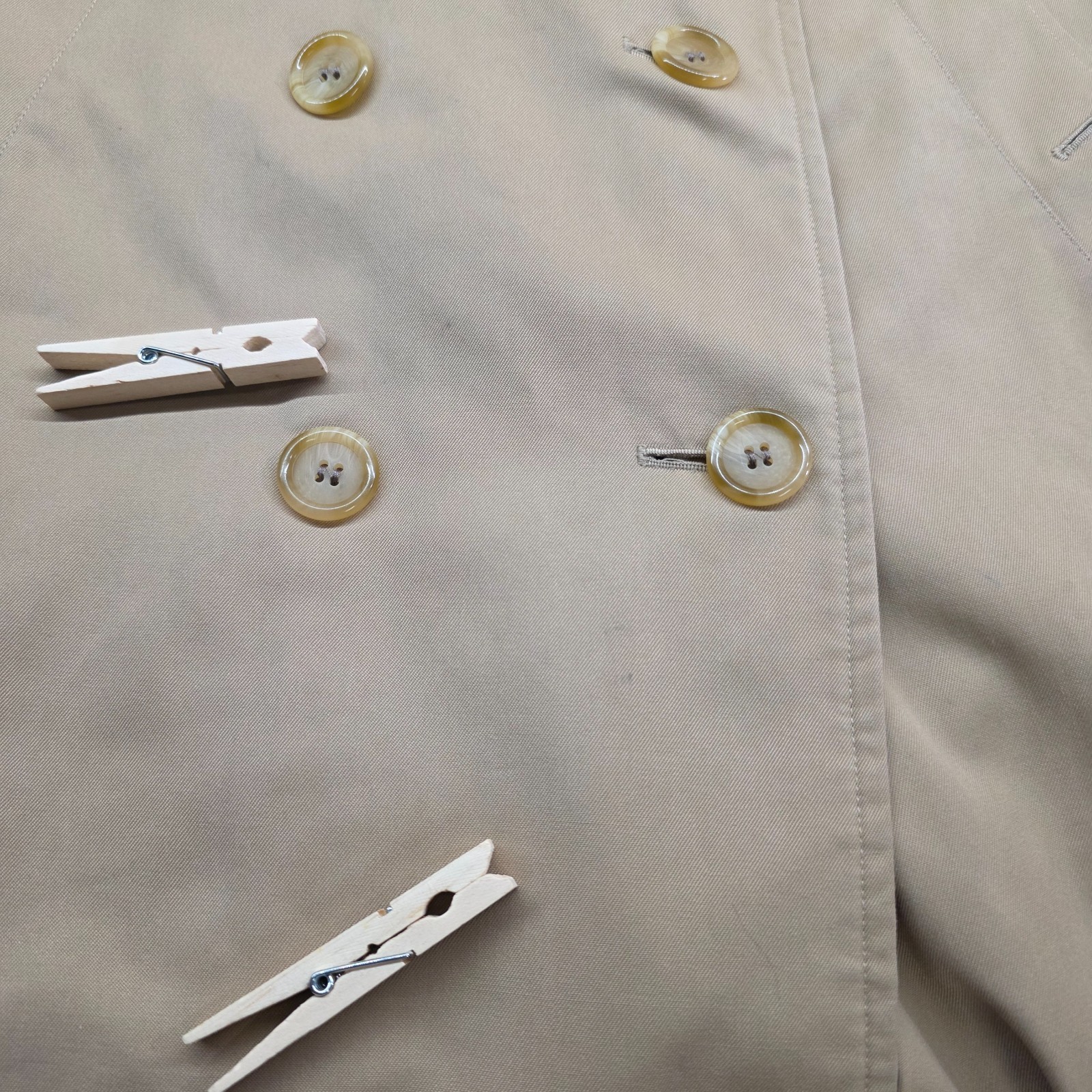 VTG Burberrys Trench Coat Made in England Adult 18X43 Distress READ Burberry