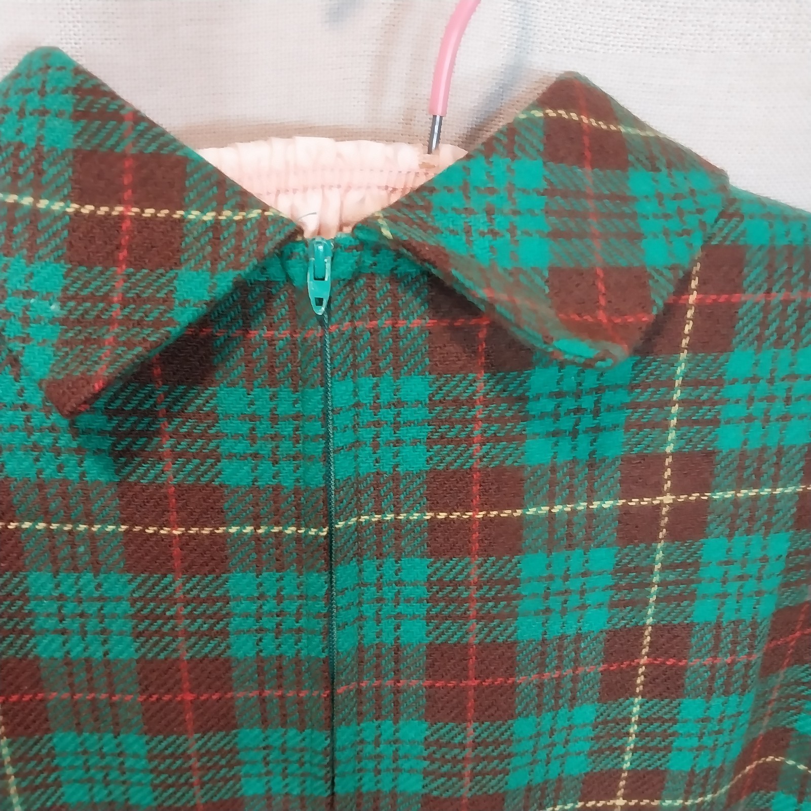 Vintage &lsquo;Marjone Seattle&rsquo; Plaid Wool Dress 1960&rsquo;s