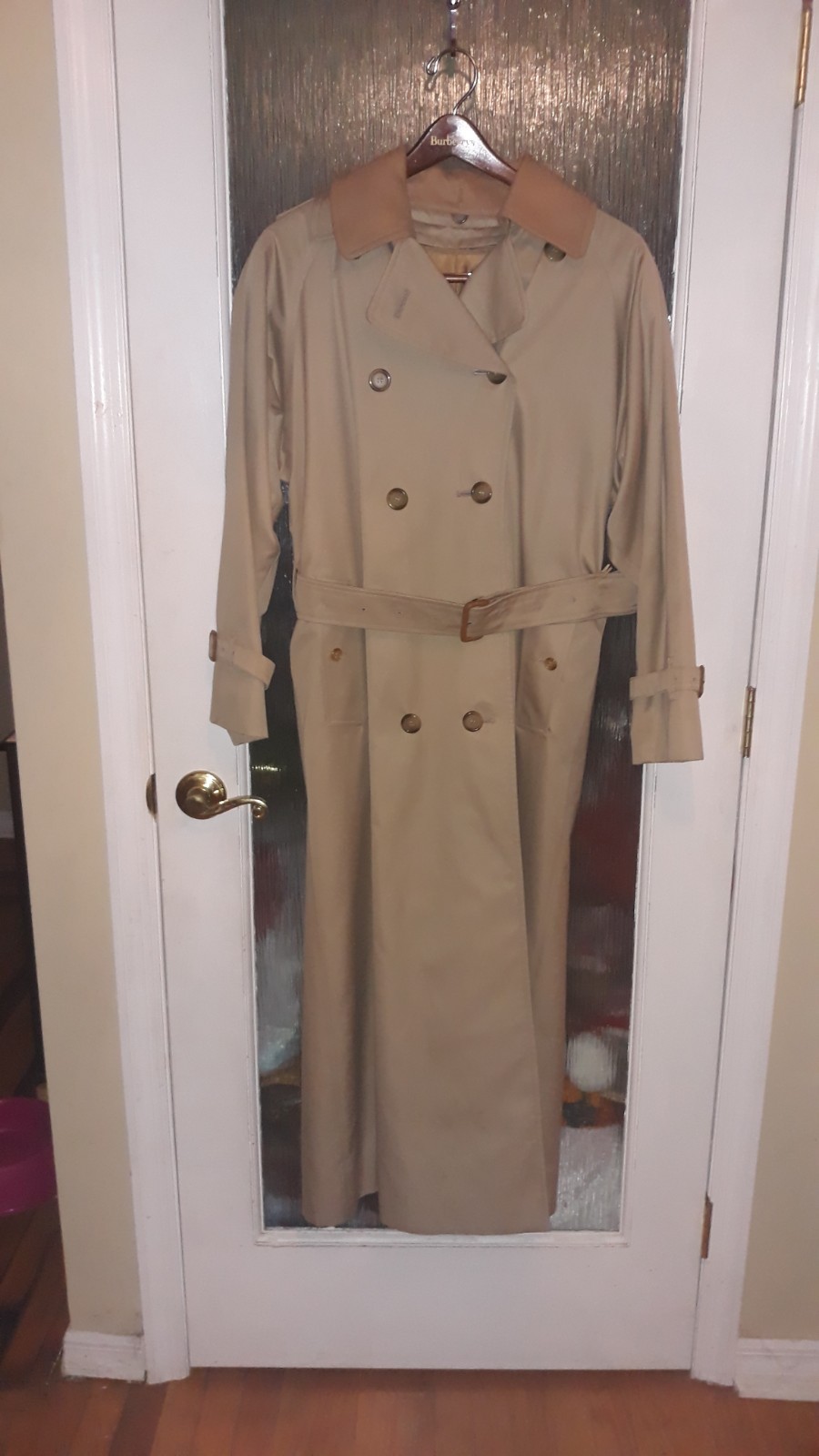 VTN Burberrys Women&rsquo;s Trench Coat Linings Nova & Camel/wool Length 49&Prime; Size Unk