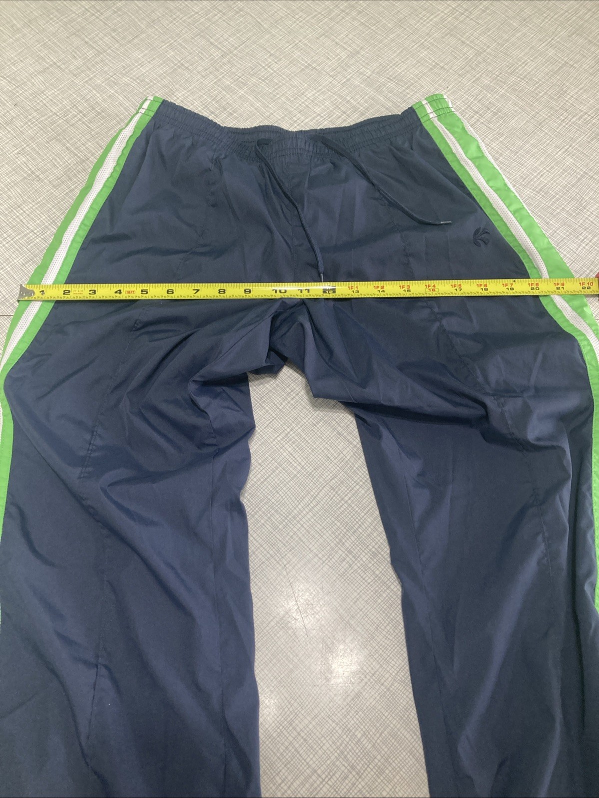 VTG Y2K Old Navy Track Pants Medium Low Rise Mesh Lined Ankle Zip Back Pocket