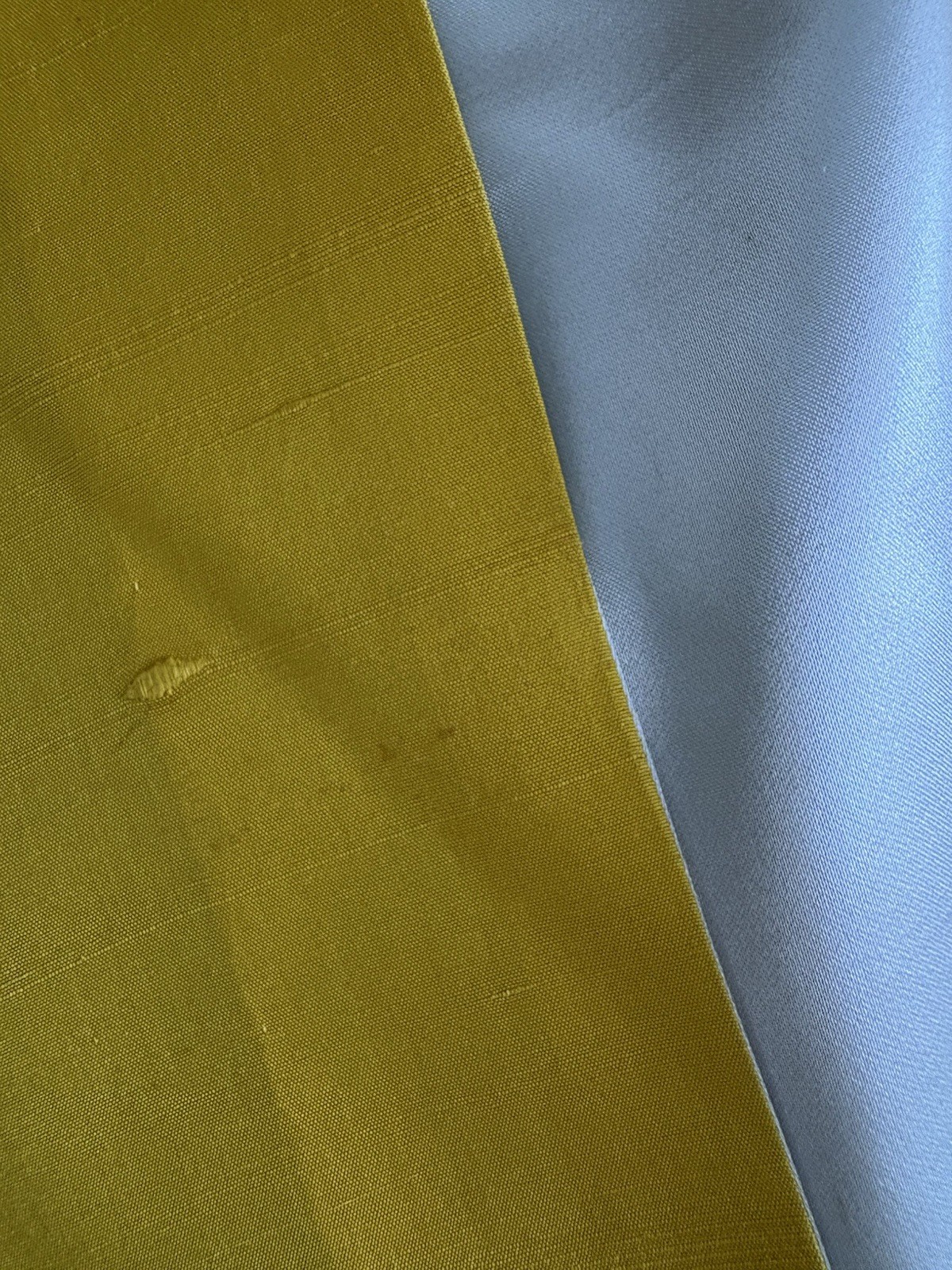 Vintage Bright Yellow Silk? Capelet Jacket with Pearl Buttons