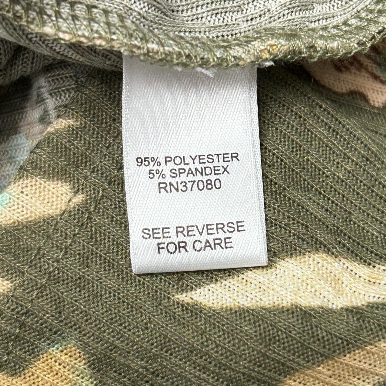 C Est. 1946 Top Women&rsquo;s 26/28W Green Floral Tie Front Peasant Babydoll Cottage
