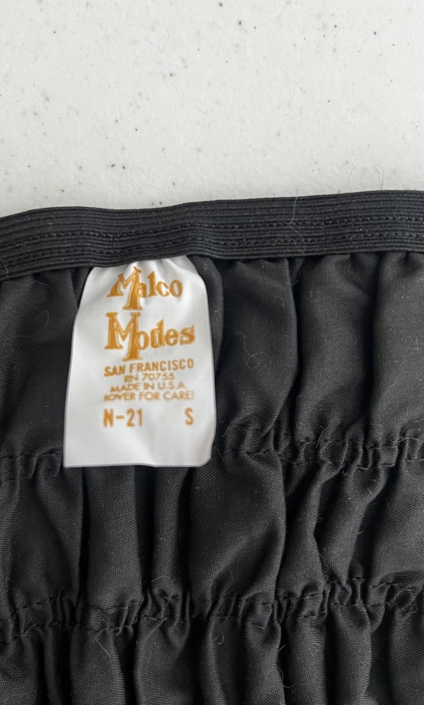 Vintage Malco Modes Petti-Pants Bloomers Square Dance Size Small Black