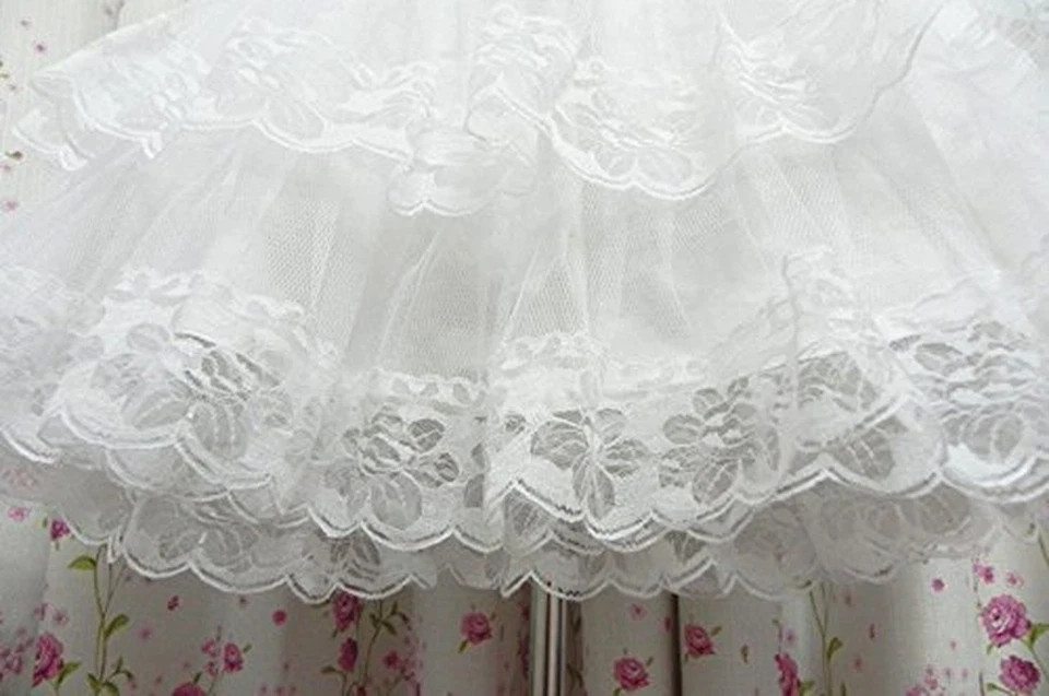 3-Layered Gothic Layered Ruffled Luxury Vintage Rockabilly Petticoat Crinolin…