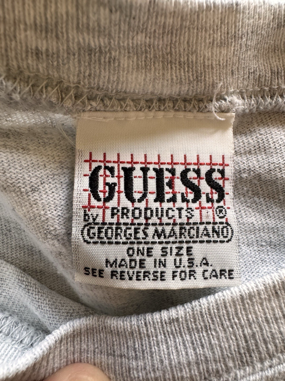 Vintage 90s GUESS Basic Jeans Long Sleeve Shirt USA One Size Embroidered Logo