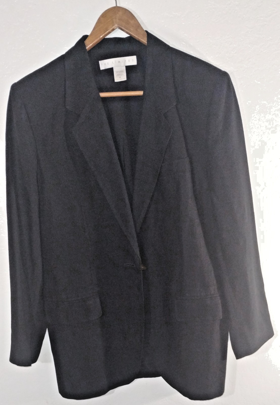 Vintage Womans black jacket the limited size medium 55% Linen 45% rayon