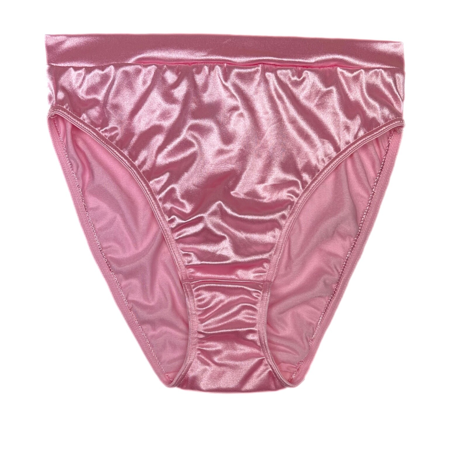 Ultra High Leg Satin Panty Pink XL