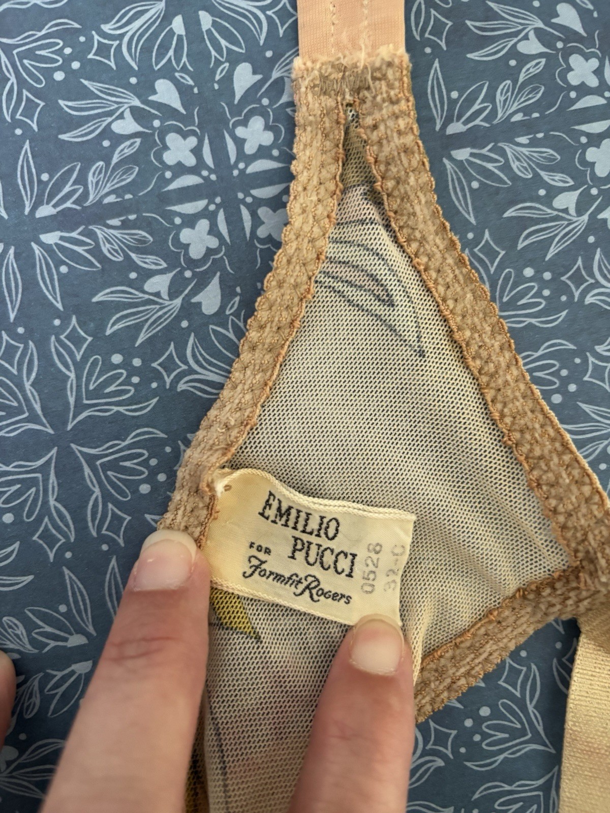 Vtg Emilio Pucci for Formfit Rogers Bra 32-C Late 60s/Early 70s *Well-Loved READ