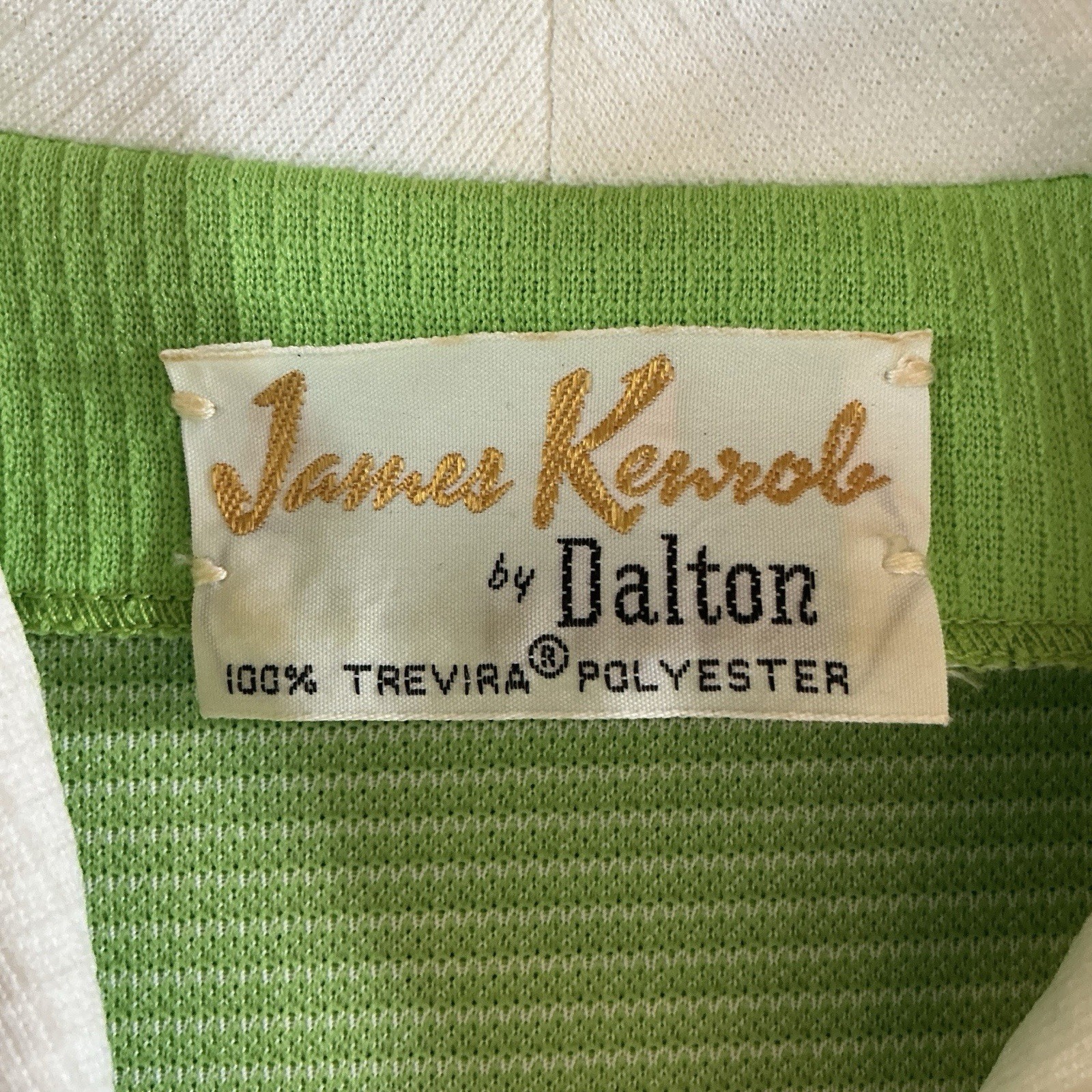 70s VINTAGE James Kenrob Dalton Lime Plaid 3-Pc Top Vest Pants Set Size S #28D8
