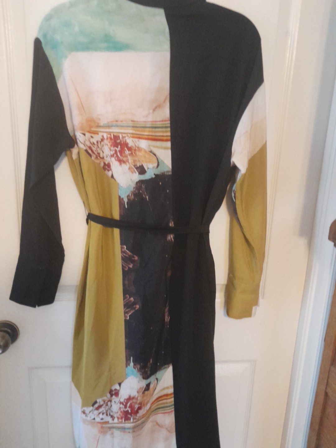Vintage European Button Down Unique Design Dress Below Knee EU40/ US 8. B14
