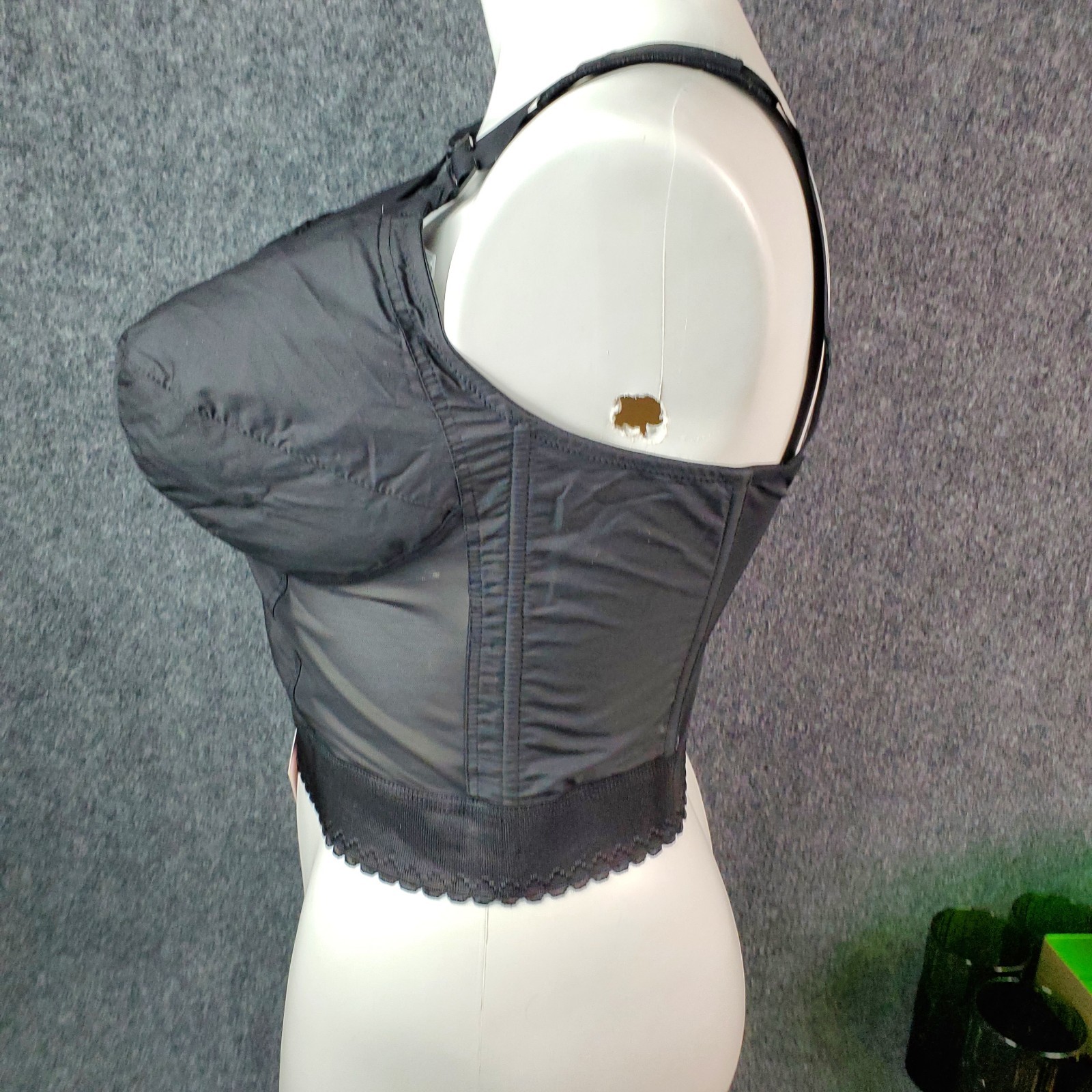 VTG Long Line Bullet Bra Corset Bustier Cincher Shaper 40DD Pin Up Lingerie