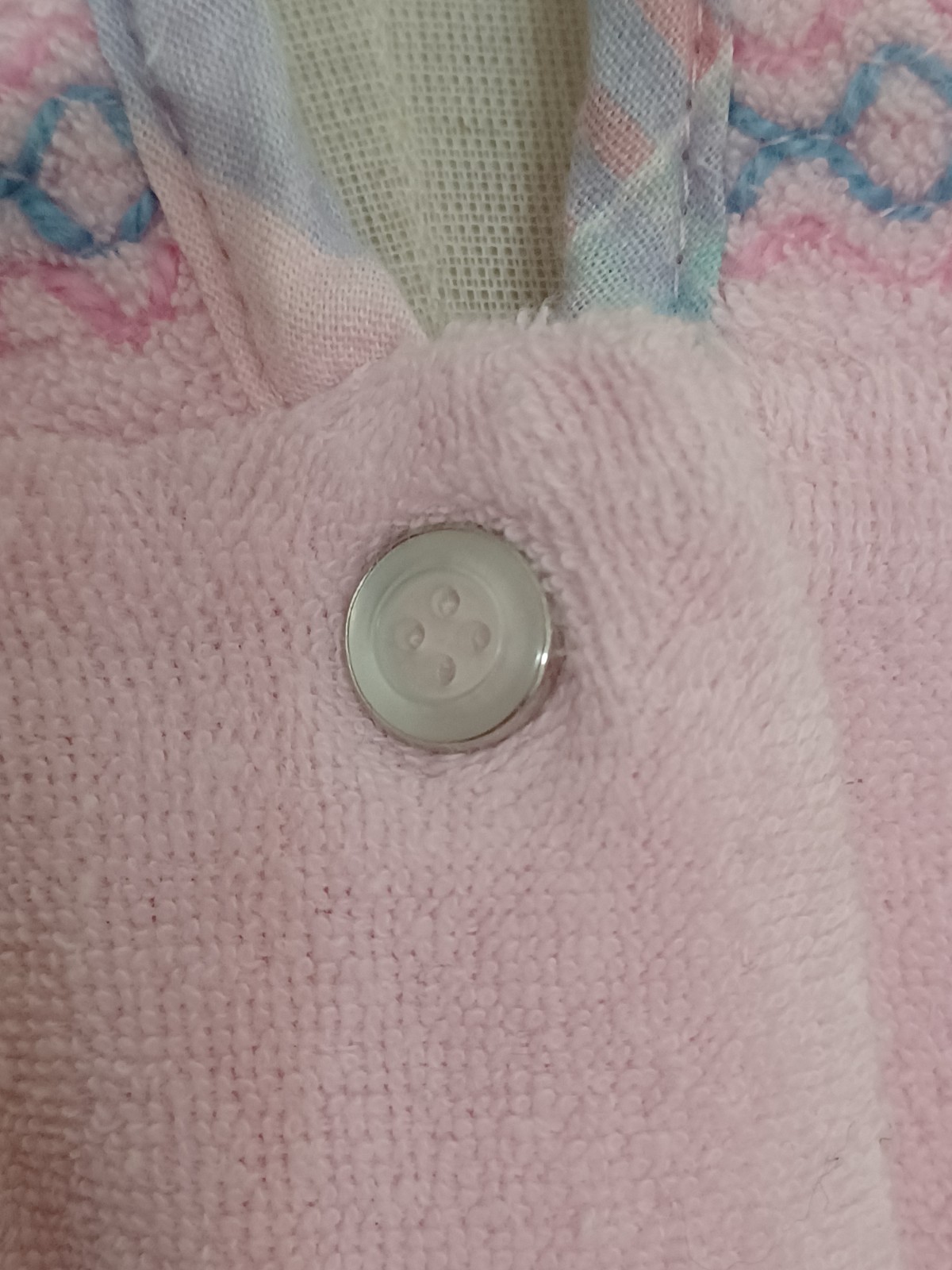 Vintage 1970s/1980s Leisure Life Pink Pastel Terrycloth Cottagecore House Dress