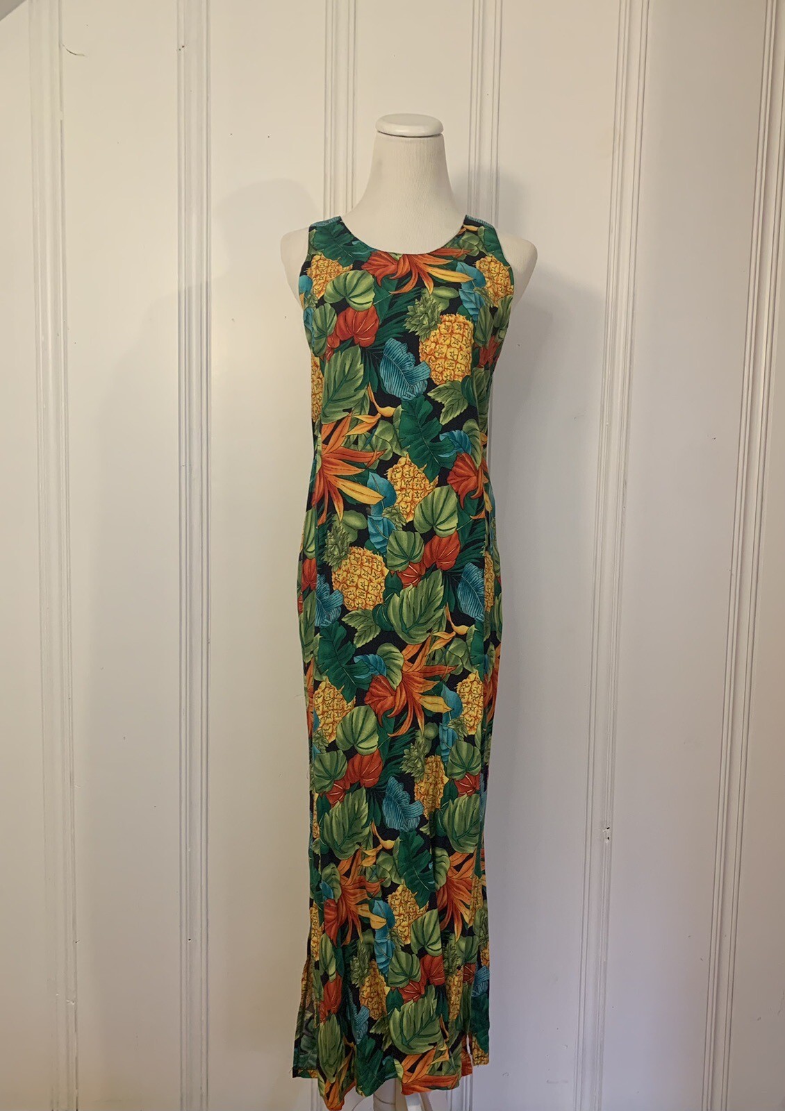 Vintage Beach Crew Dress Size S Island Beach Colorful Vacation Jamaica FAST SHIP