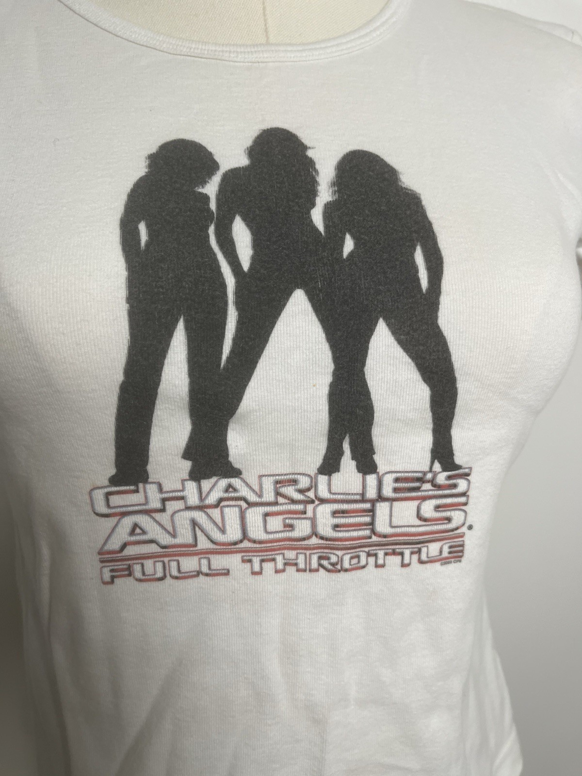 Vintage Charlies Angels Full Throttle Baby Tee Size M Y2K T Shirt 100% Cotton