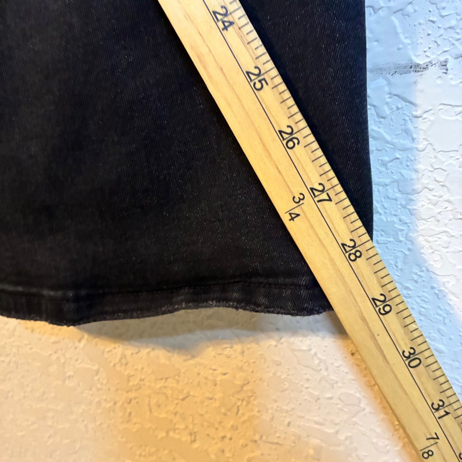 Vervet Super High Rise Panel Barrel Leg Jeans 31 Faded Black Distressed T6589